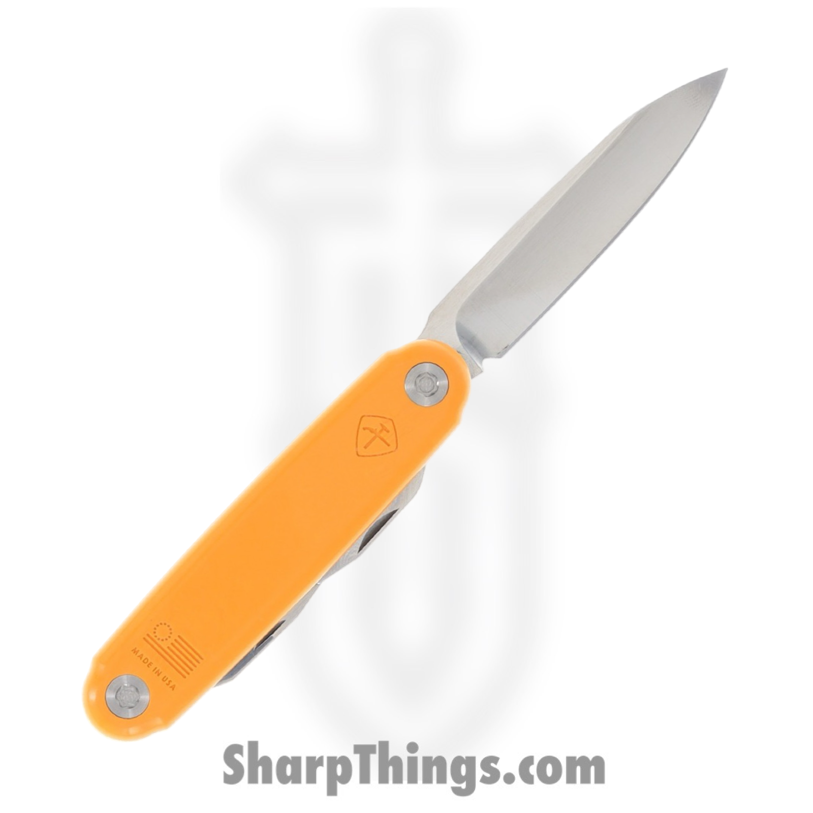 ASK Knives - ASK-001 - Jefferson - Folding Knife - Stainless Satin Drop Point - Plastic - Orange - Image 2