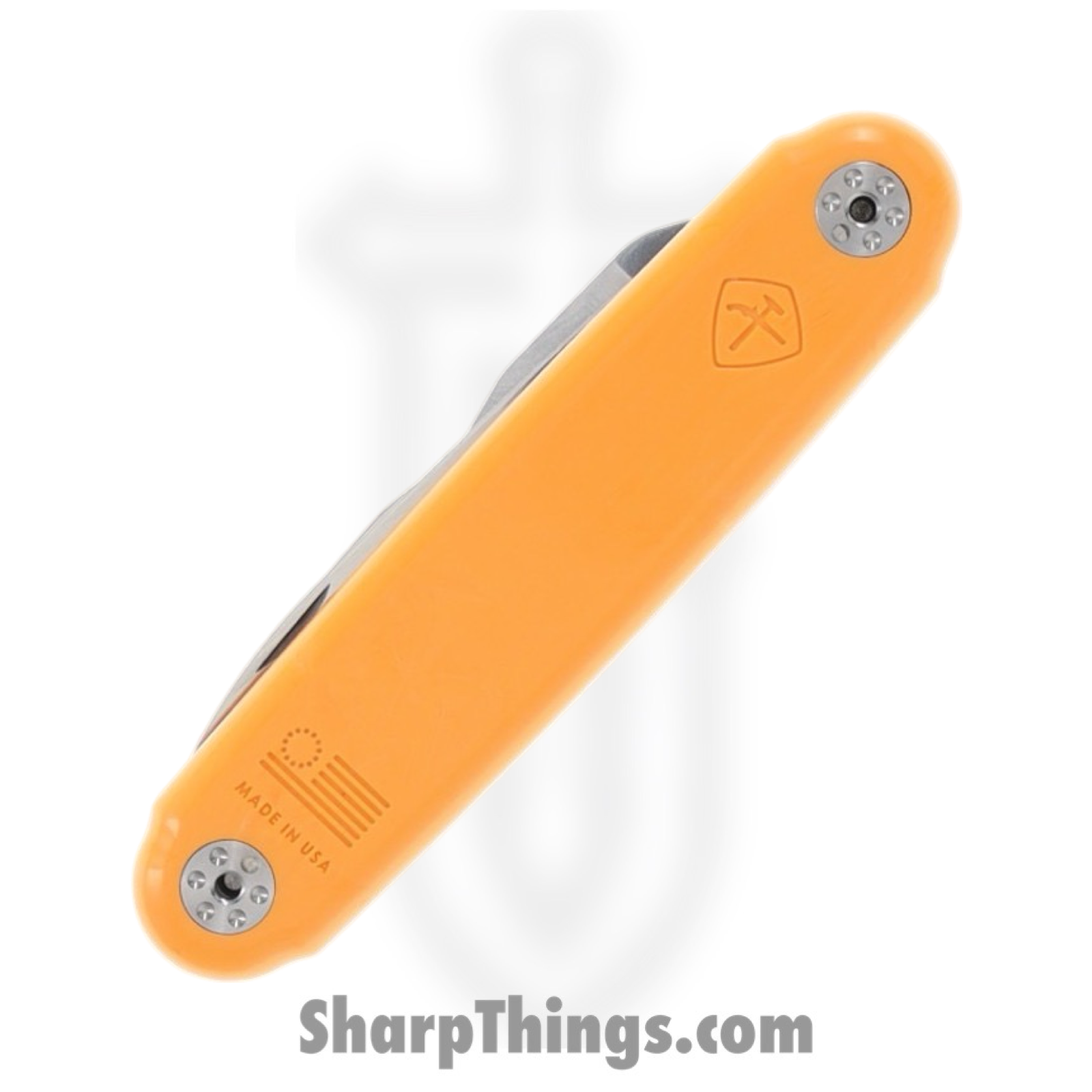 ASK Knives - ASK-001 - Jefferson - Folding Knife - Stainless Satin Drop Point - Plastic - Orange - Image 5