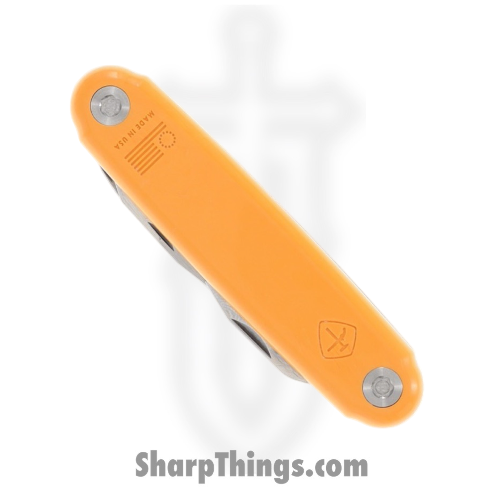 ASK Knives - ASK-001 - Jefferson - Folding Knife - Stainless Satin Drop Point - Plastic - Orange - Image 6