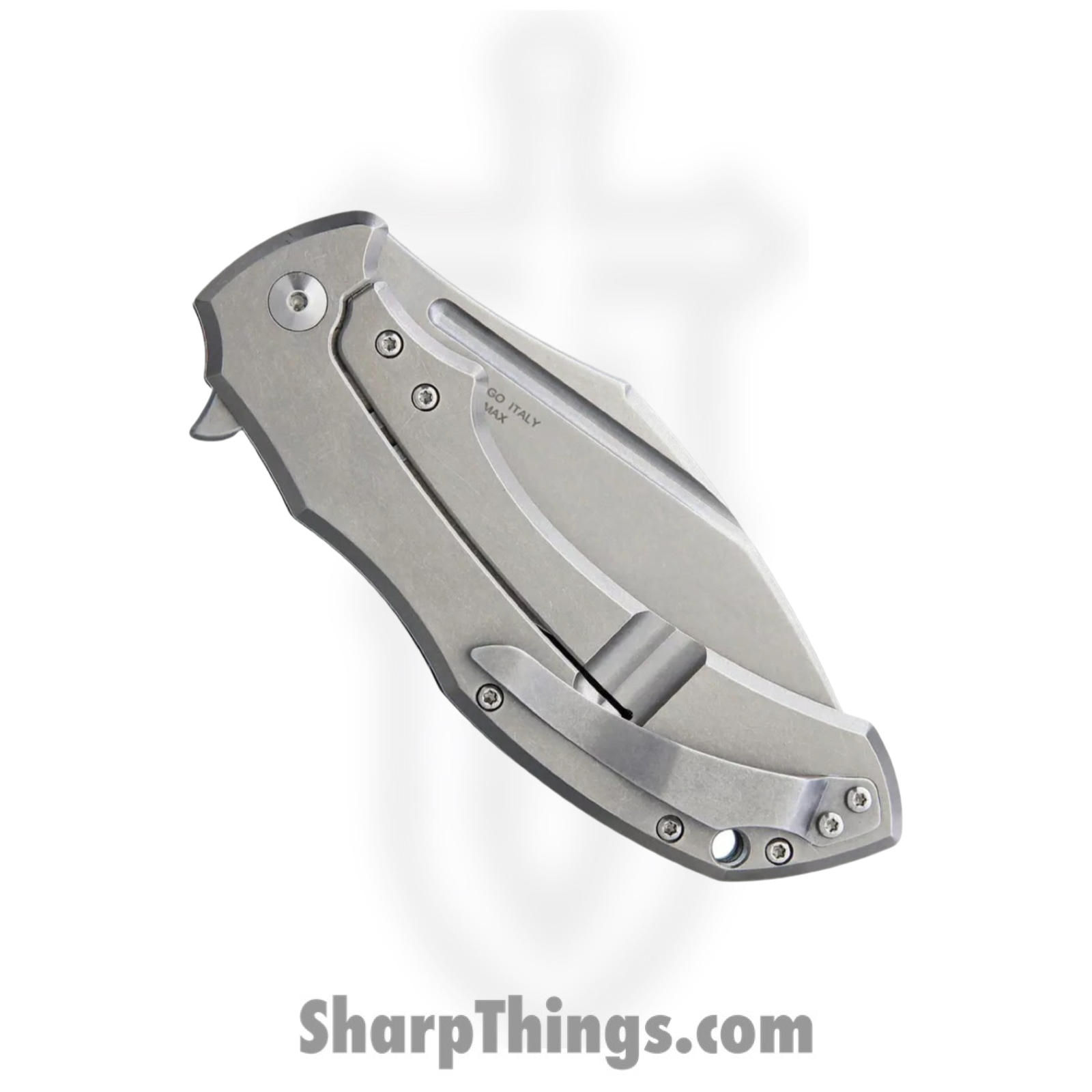 Bastinelli Creations - BAS216 - Shadow - Folding Knife - ELMAX Stonewash Full Tang - Carbon Fiber - Black - Image 2