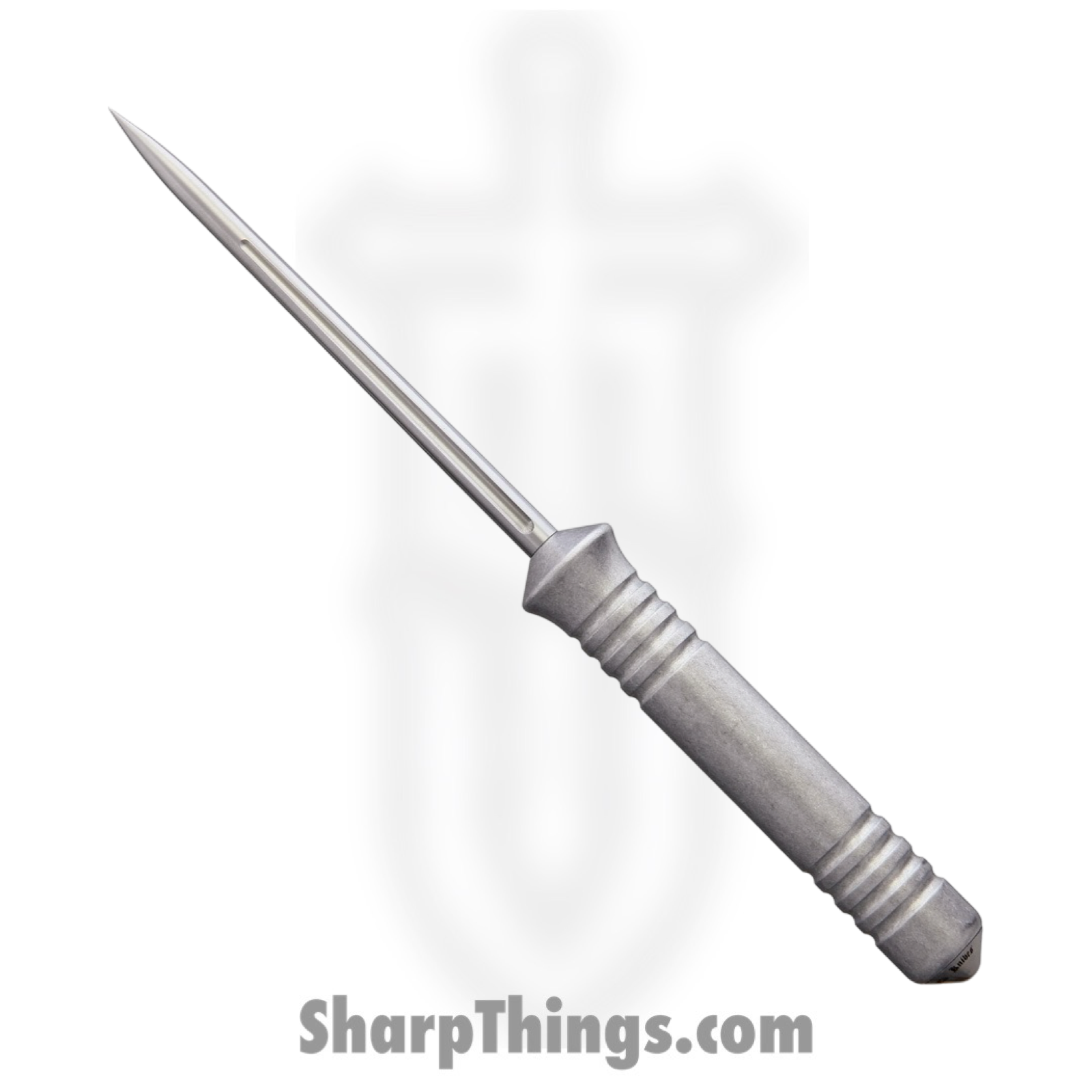 Bastinelli Creations - BAS217 - Ice Scream Ice Pick - Fixed Blade Knife - HDL420 Satin Spike - Aluminum - Stonewash