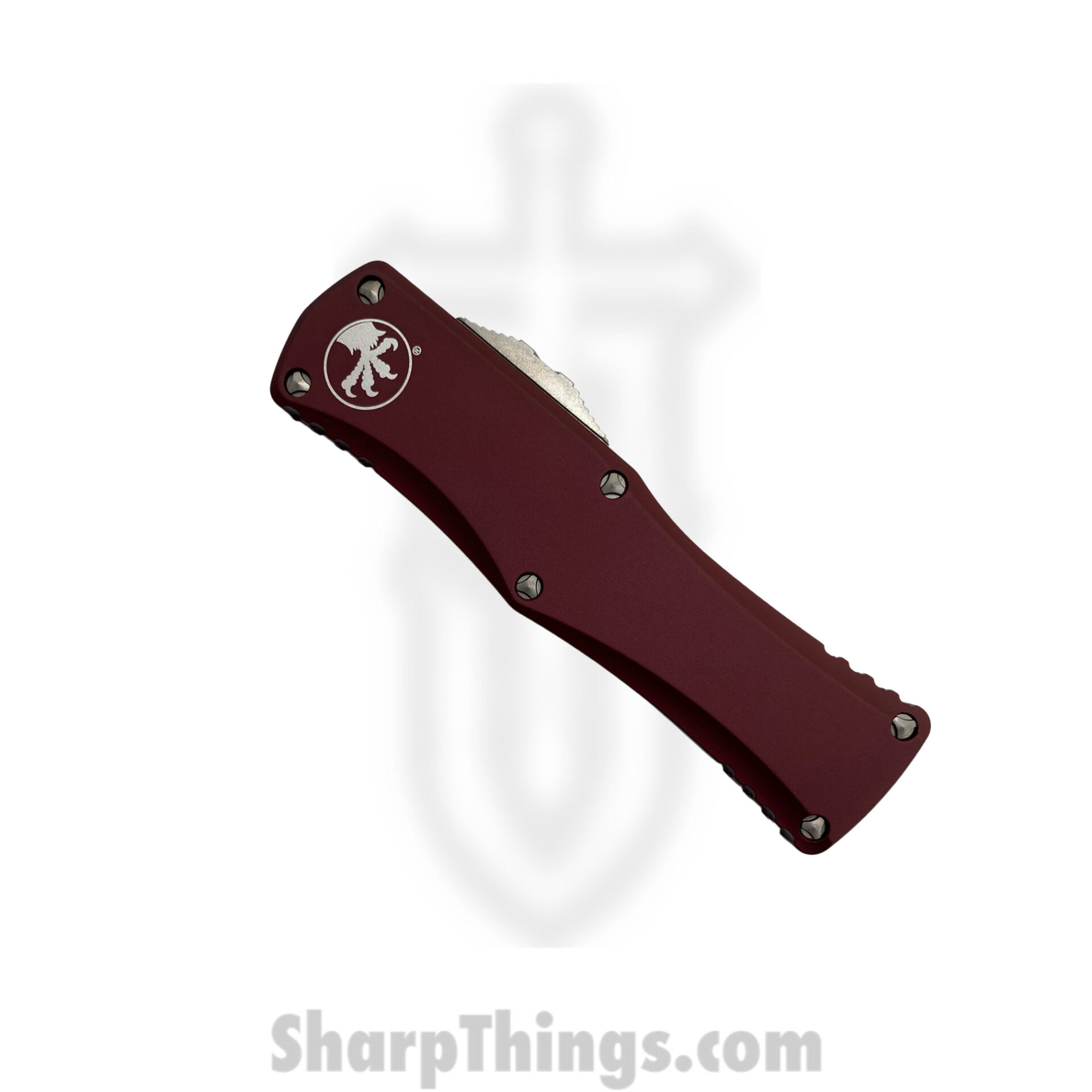 Microtech - 703-10MR - Hera - OTF Auto - Elmax, M390, 204P Stonewash Drop Point - 6061-T6 Aluminum - Merlot - Image 4
