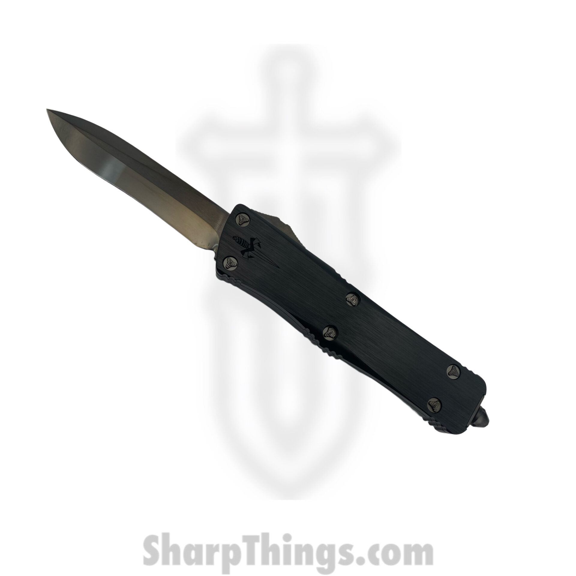 Microtech - 319-MCK Troo - Marfione Custom Troodon - DLC Diamondwash Recurve - Hefted Black - DLC Ringed HW