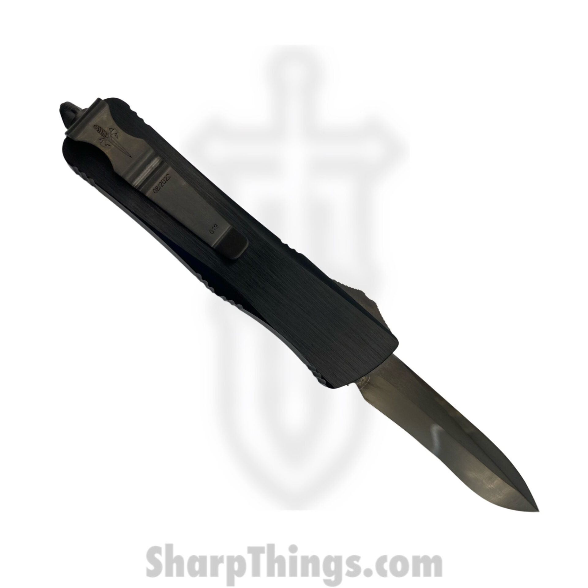Microtech - 319-MCK Troo - Marfione Custom Troodon - DLC Diamondwash Recurve - Hefted Black - DLC Ringed HW - Image 6