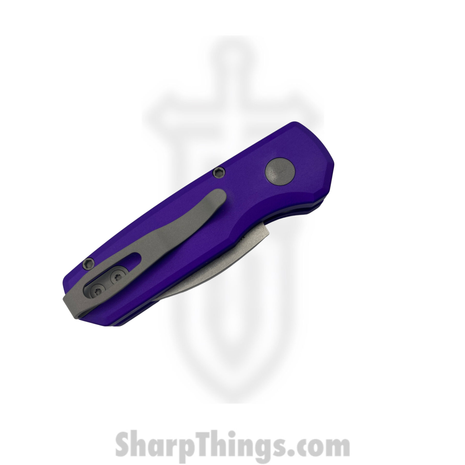 ProTech - R5301-Purple - Runt 5 - Automatic Knife - Magnacut Stonewash Wharncliffe - Aluminum - Purple - Image 2