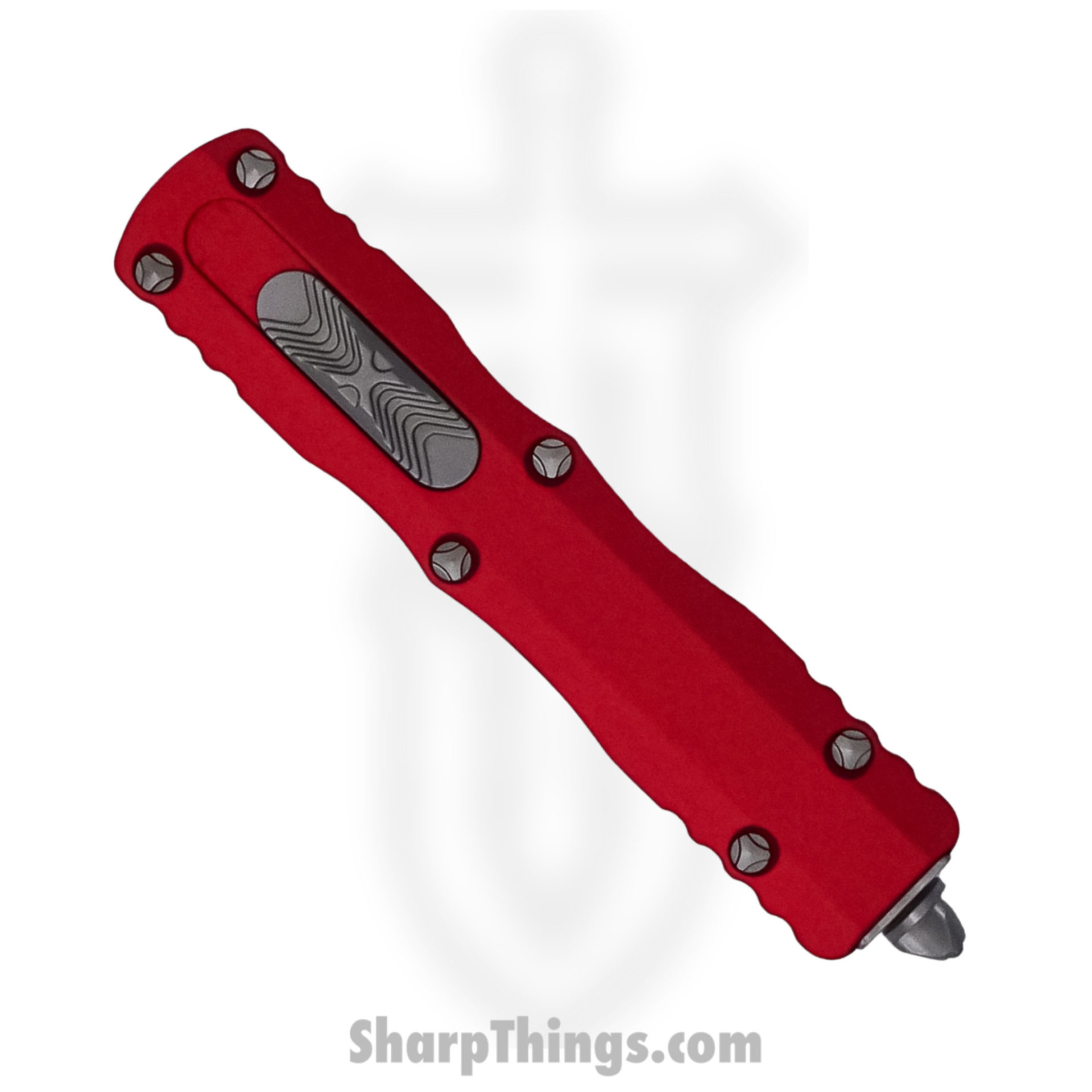 Microtech - 225-10RD - Dirac - OTF Auto - Elmax, M390, 204P Stonewash Dagger - 6061-T6 Aluminum - Red - Image 3