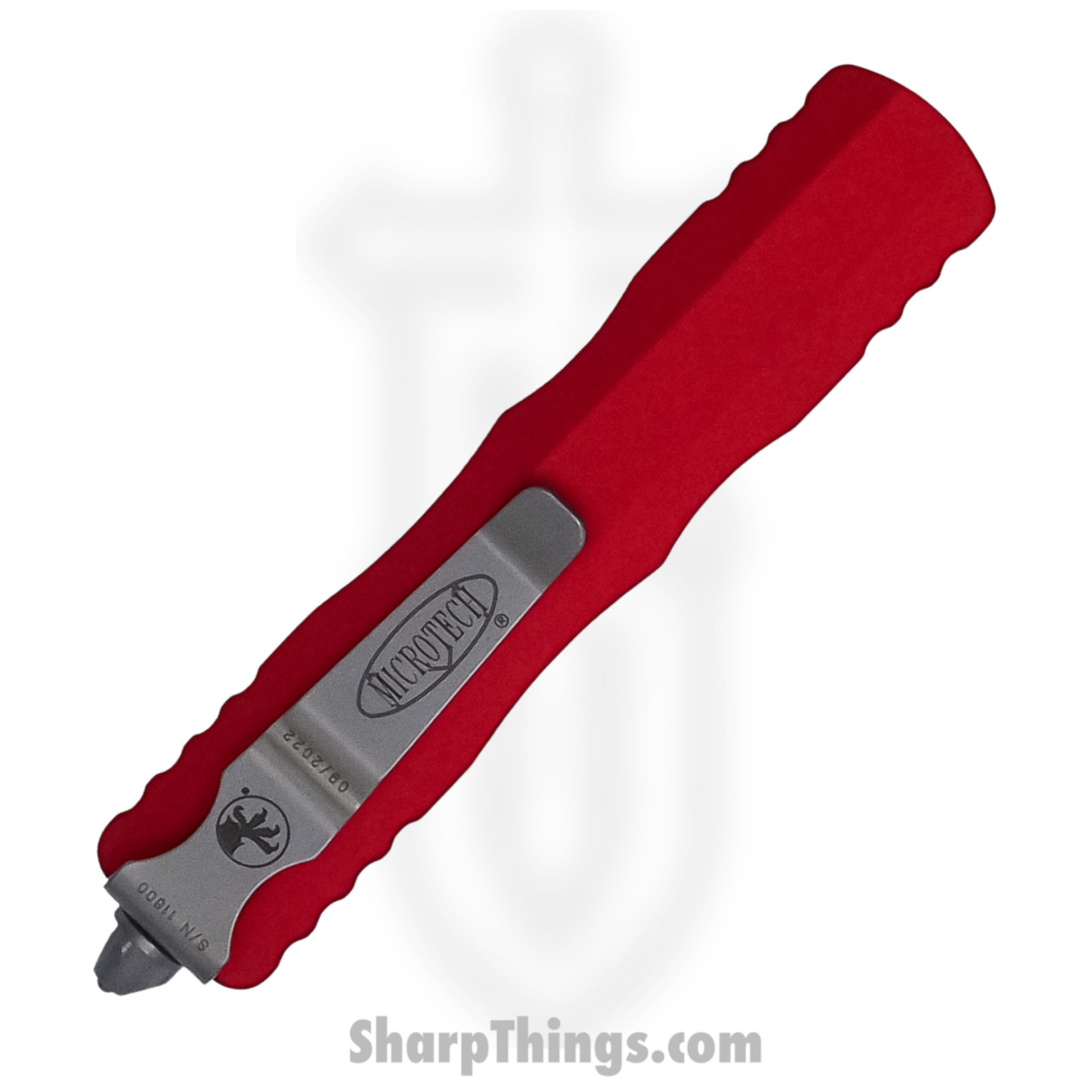 Microtech - 225-10RD - Dirac - OTF Auto - Elmax, M390, 204P Stonewash Dagger - 6061-T6 Aluminum - Red - Image 5