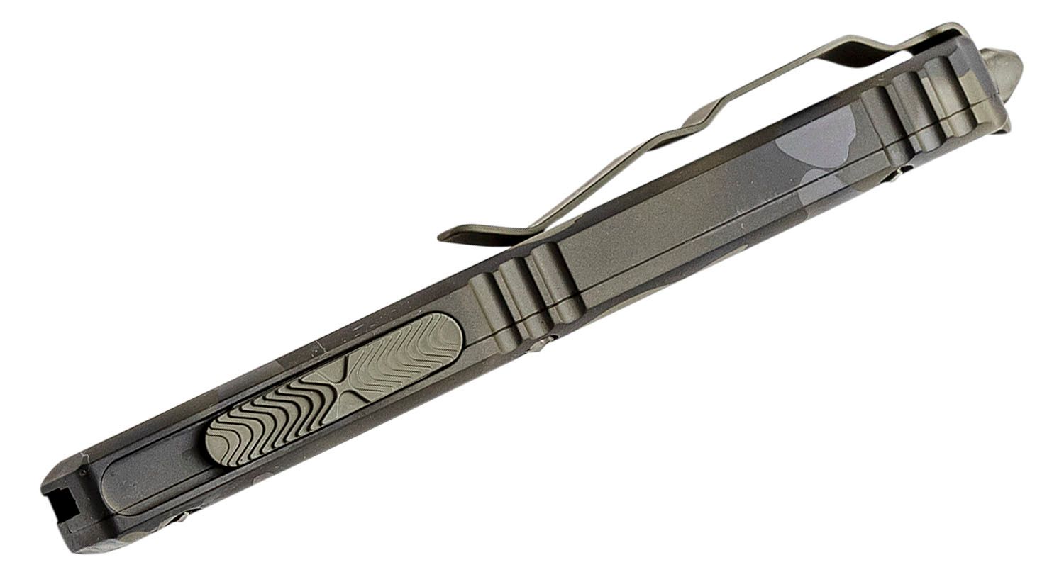 Microtech - 120-2OCS - Ultratech - OTF Auto - Elmax, M390, 204P Coated Bayonet - 6061-T6 Aluminum - Olive Camo - Image 4