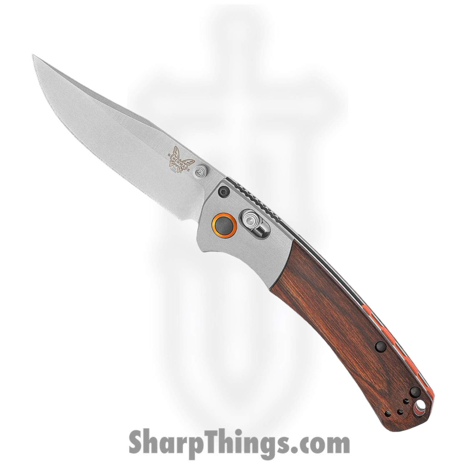 Benchmade - 15085-2 - Mini Crooked River - Folding Knife - CPM S30V Satin Clip Point - Dymondwood - Brown
