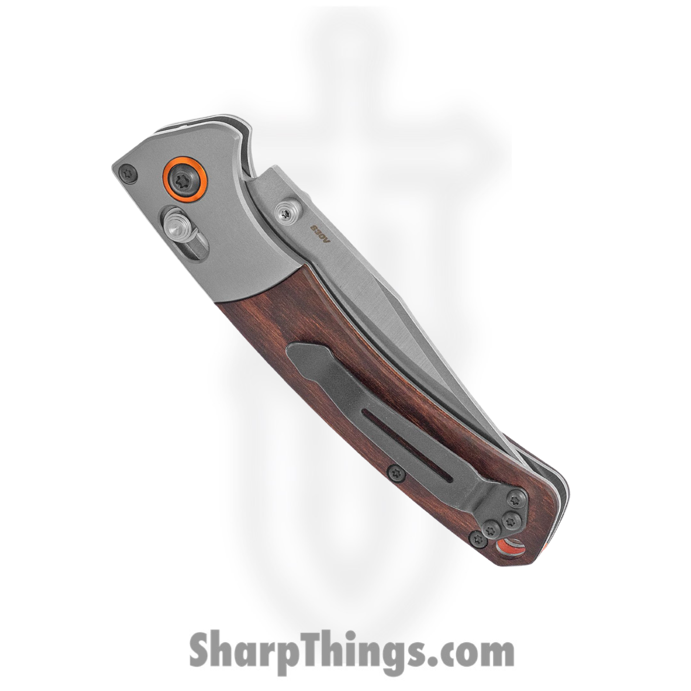 Benchmade - 15085-2 - Mini Crooked River - Folding Knife - CPM S30V Satin Clip Point - Dymondwood - Brown - Image 3