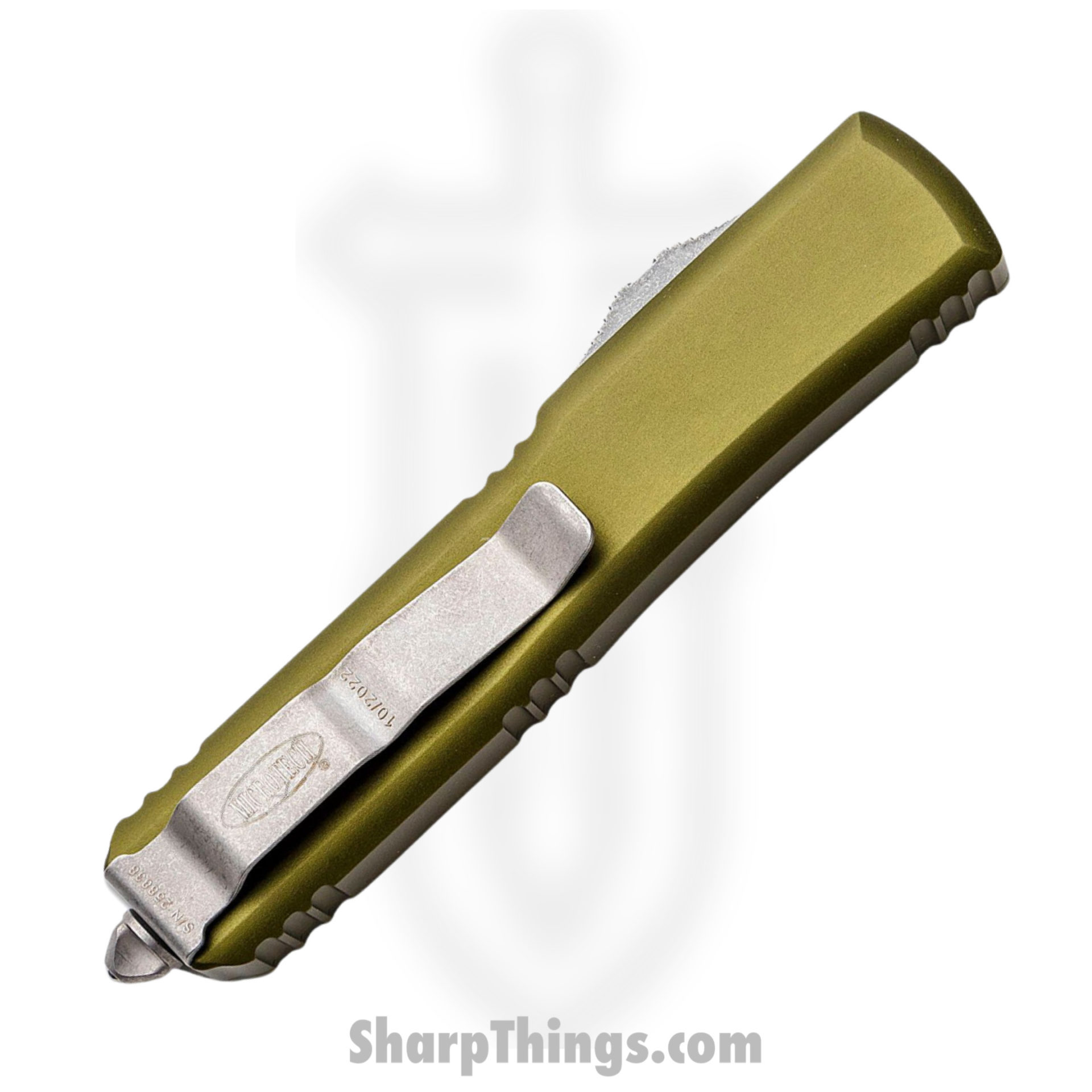 Microtech - 223-10APOD - Ultratech - OTF Auto - Elmax, M390, 204P Apocalyptic Spartan - 6061-T6 Aluminum - OD Green - Image 4