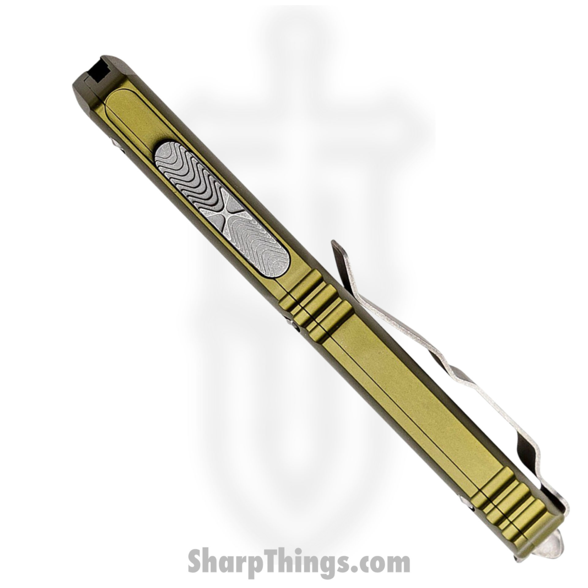 Microtech - 223-10APOD - Ultratech - OTF Auto - Elmax, M390, 204P Apocalyptic Spartan - 6061-T6 Aluminum - OD Green - Image 3