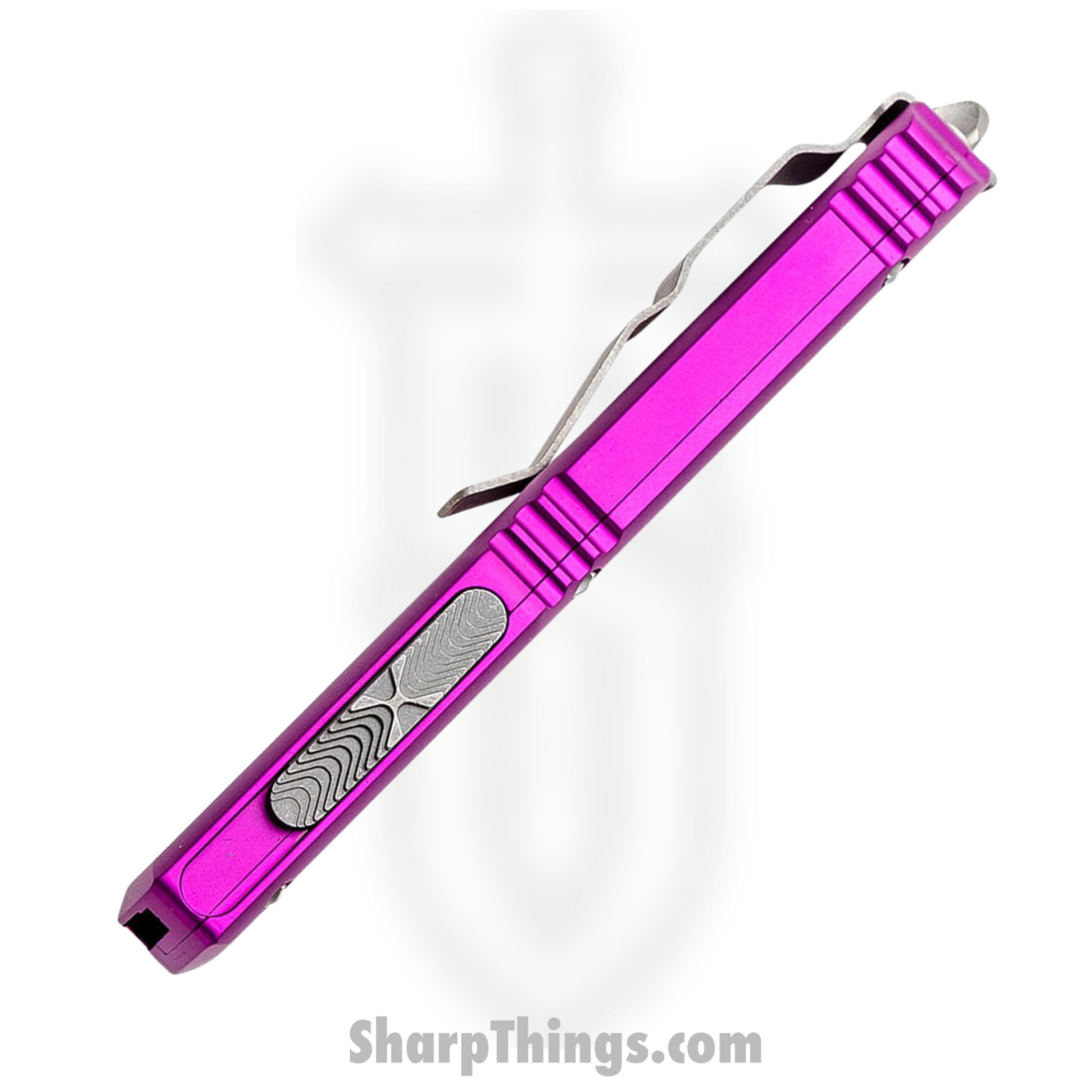 Microtech - 223-10APVI - Ultratech - OTF Auto - Elmax, M390, 204P Apocalyptic Spartan - 6061-T6 Aluminum - Violet - Image 2