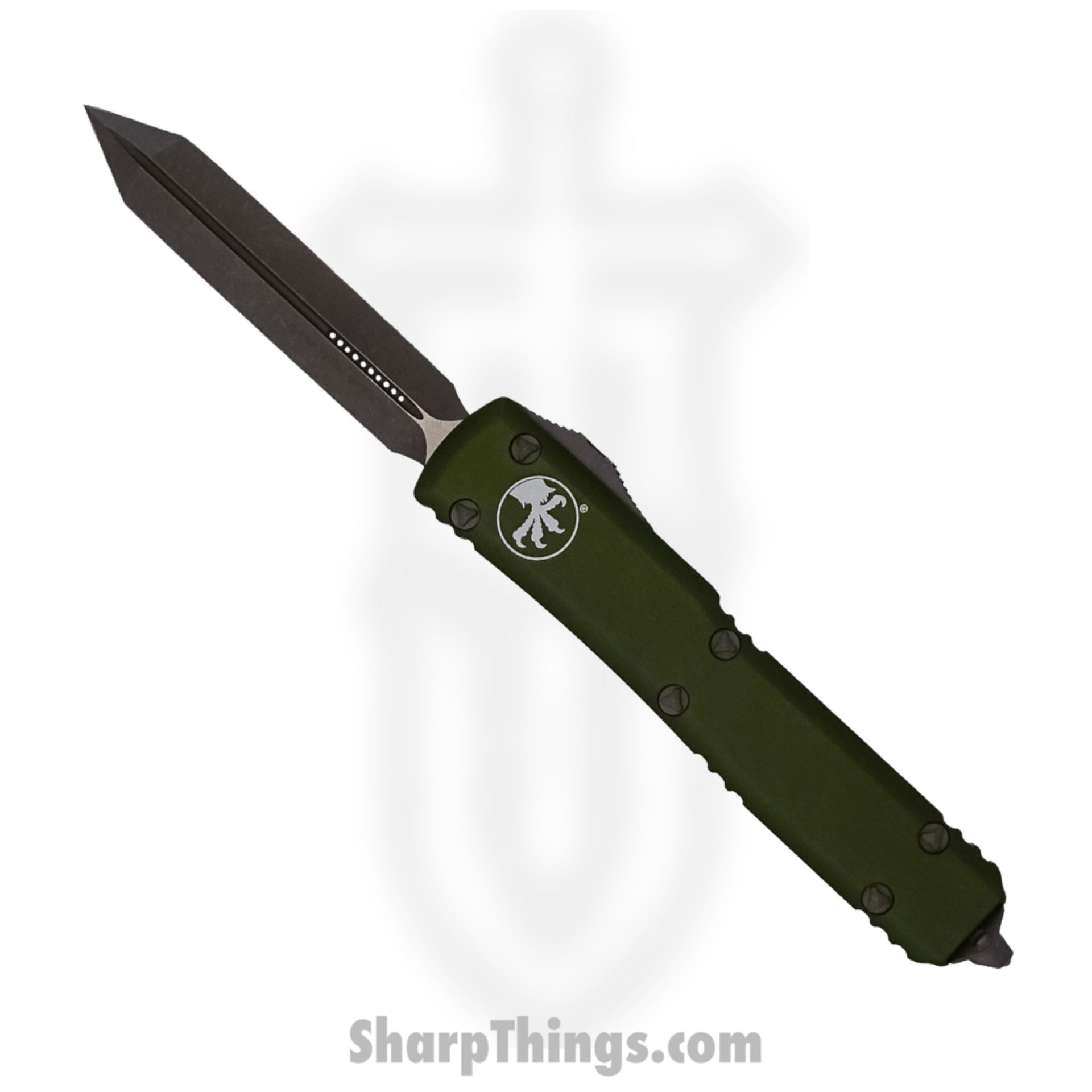 Microtech - 223-13APOD - Ultratech - OTF Auto - Elmax, M390, 204P Bronze Apocalyptic Spartan - 6061-T6 Aluminum - OD Green
