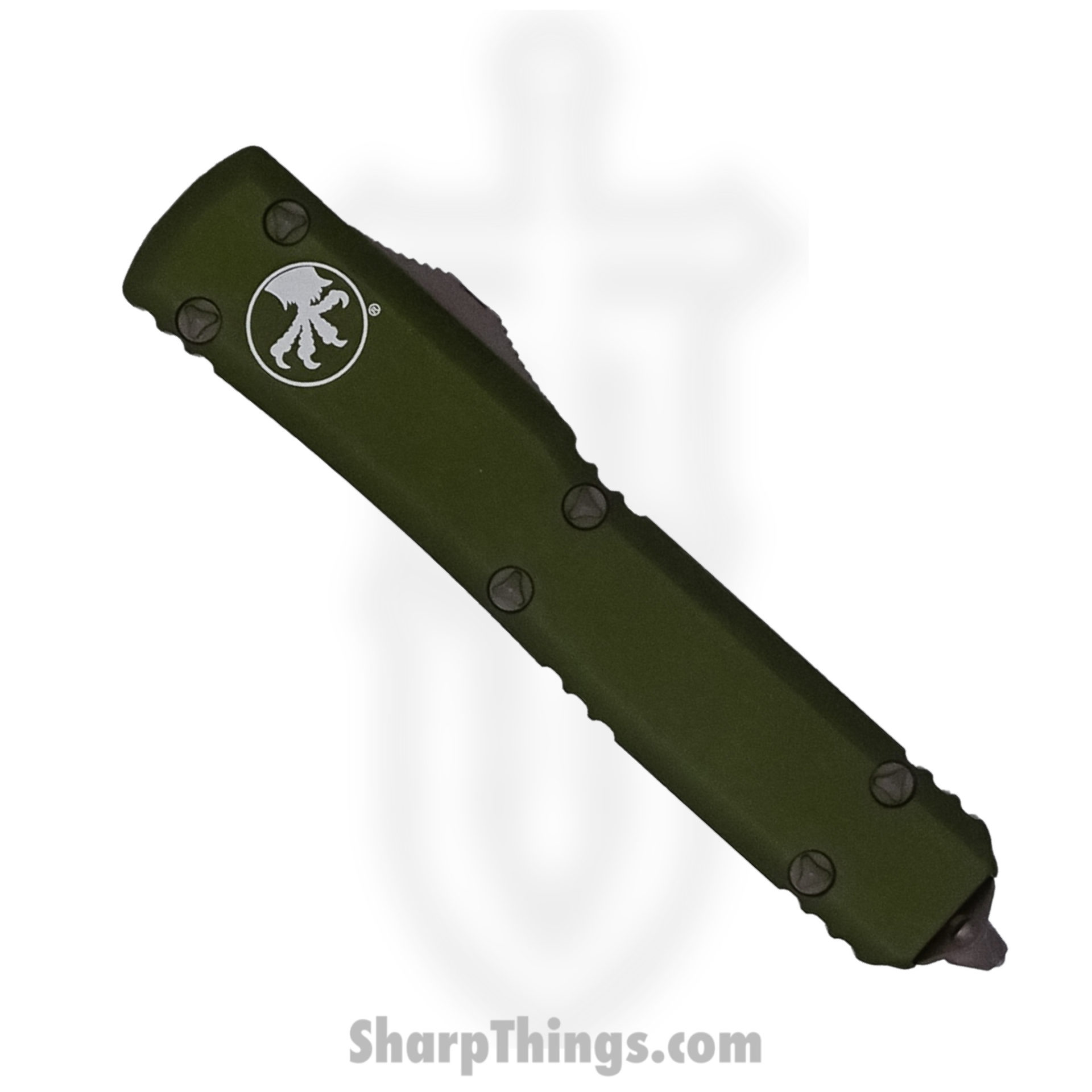 Microtech - 223-13APOD - Ultratech - OTF Auto - Elmax, M390, 204P Bronze Apocalyptic Spartan - 6061-T6 Aluminum - OD Green - Image 2
