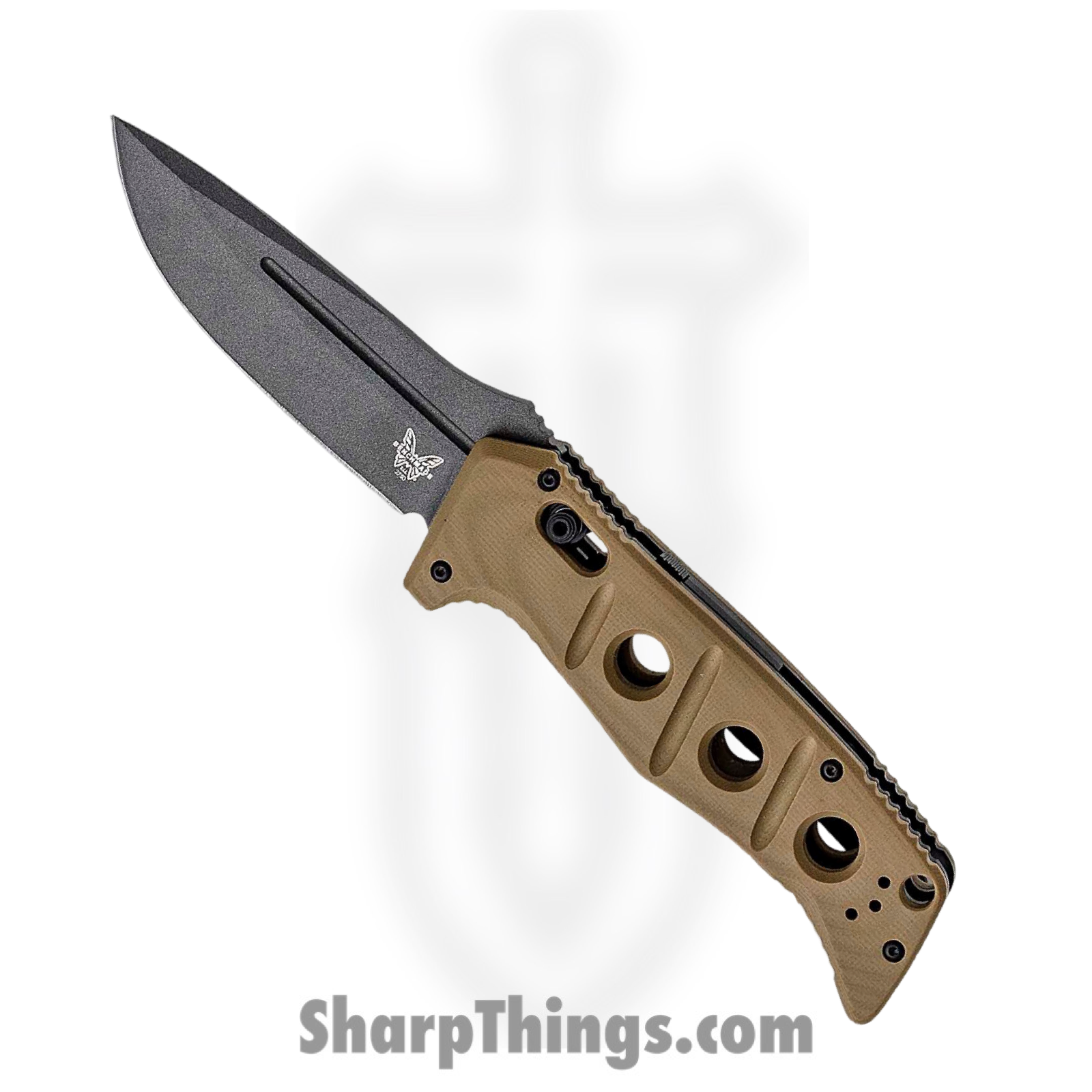 Benchmade - 2750GY-3 - Adamas - Automatic Knife - CPM CruWear Coated Drop Point - G10 - Tan
