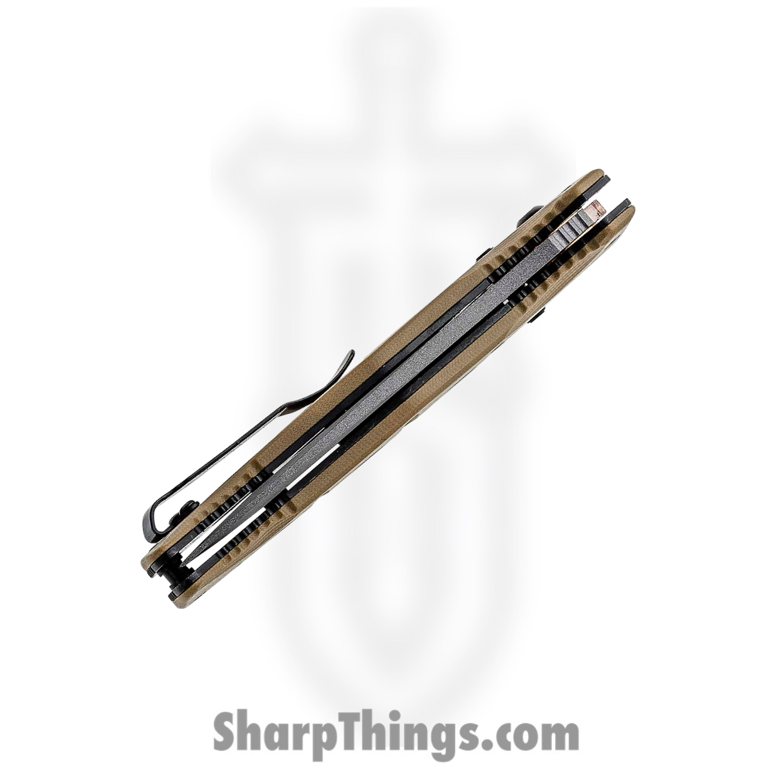 Benchmade - 2750GY-3 - Adamas - Automatic Knife - CPM CruWear Coated Drop Point - G10 - Tan - Image 4