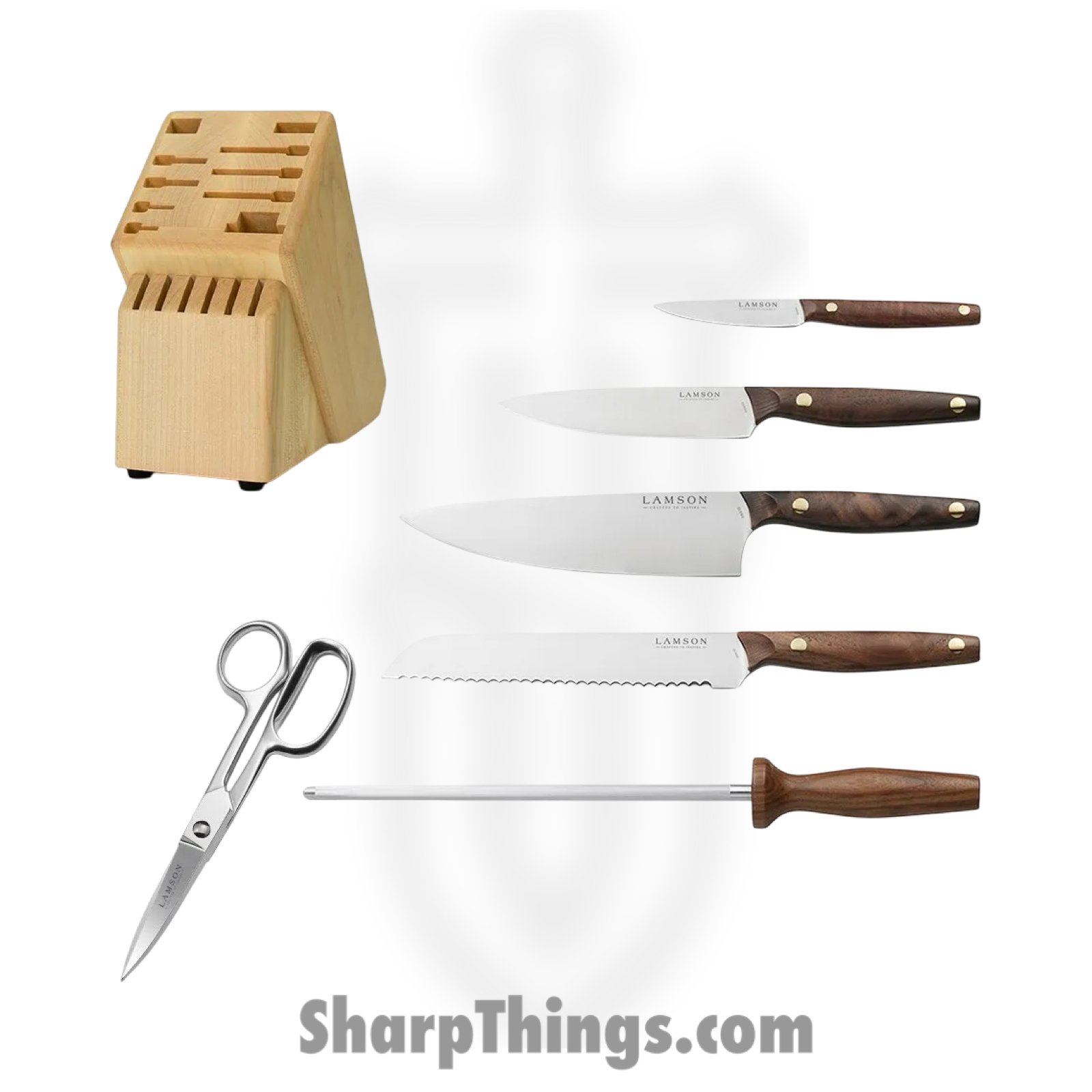 Lamson - 56544 - 7 Piece Vintage Knife Light Maple Block Set - Image 2