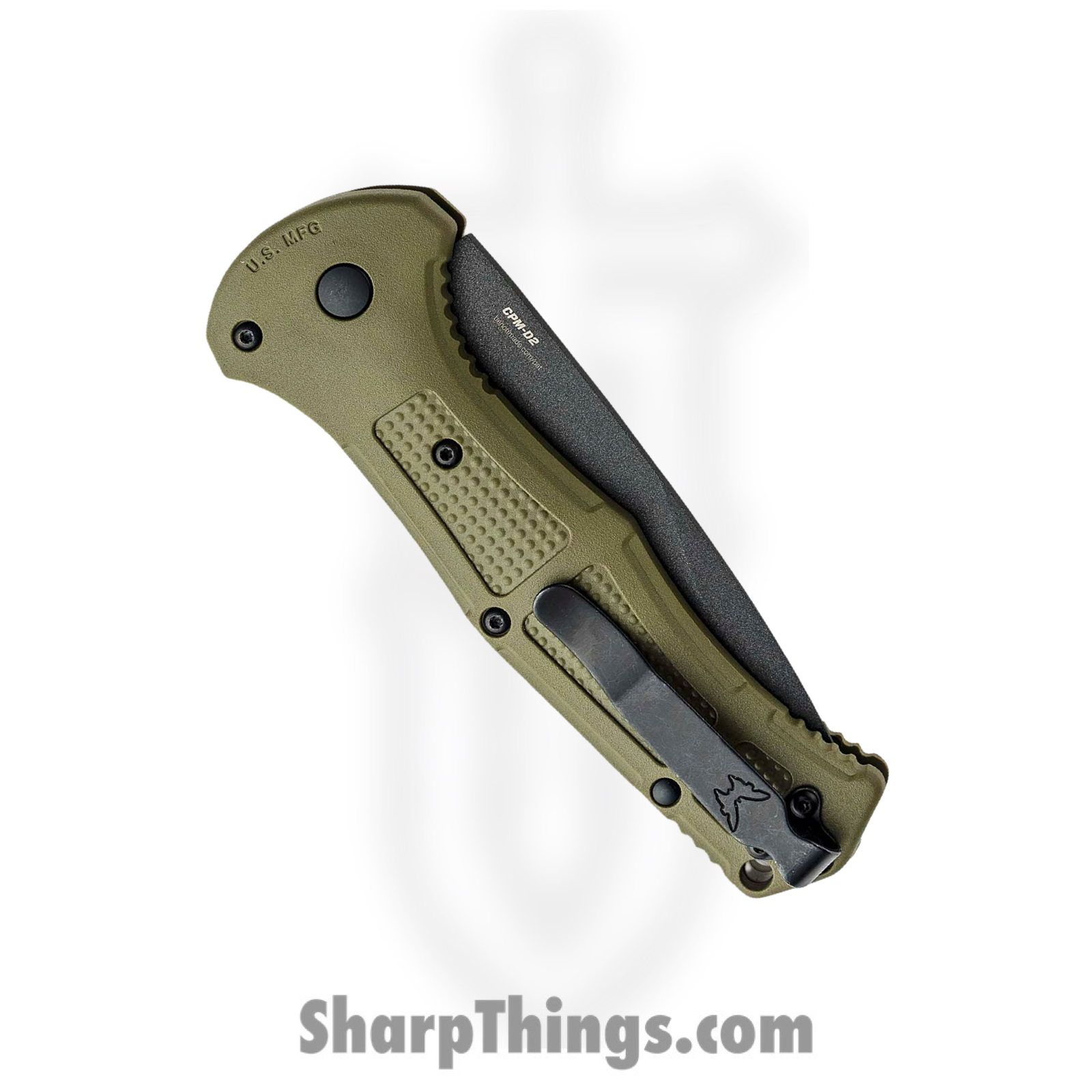 Benchmade - 9070BK-1 - Claymore - Automatic Knife - D2 Coated Drop Point - Grivory - Green - Image 3