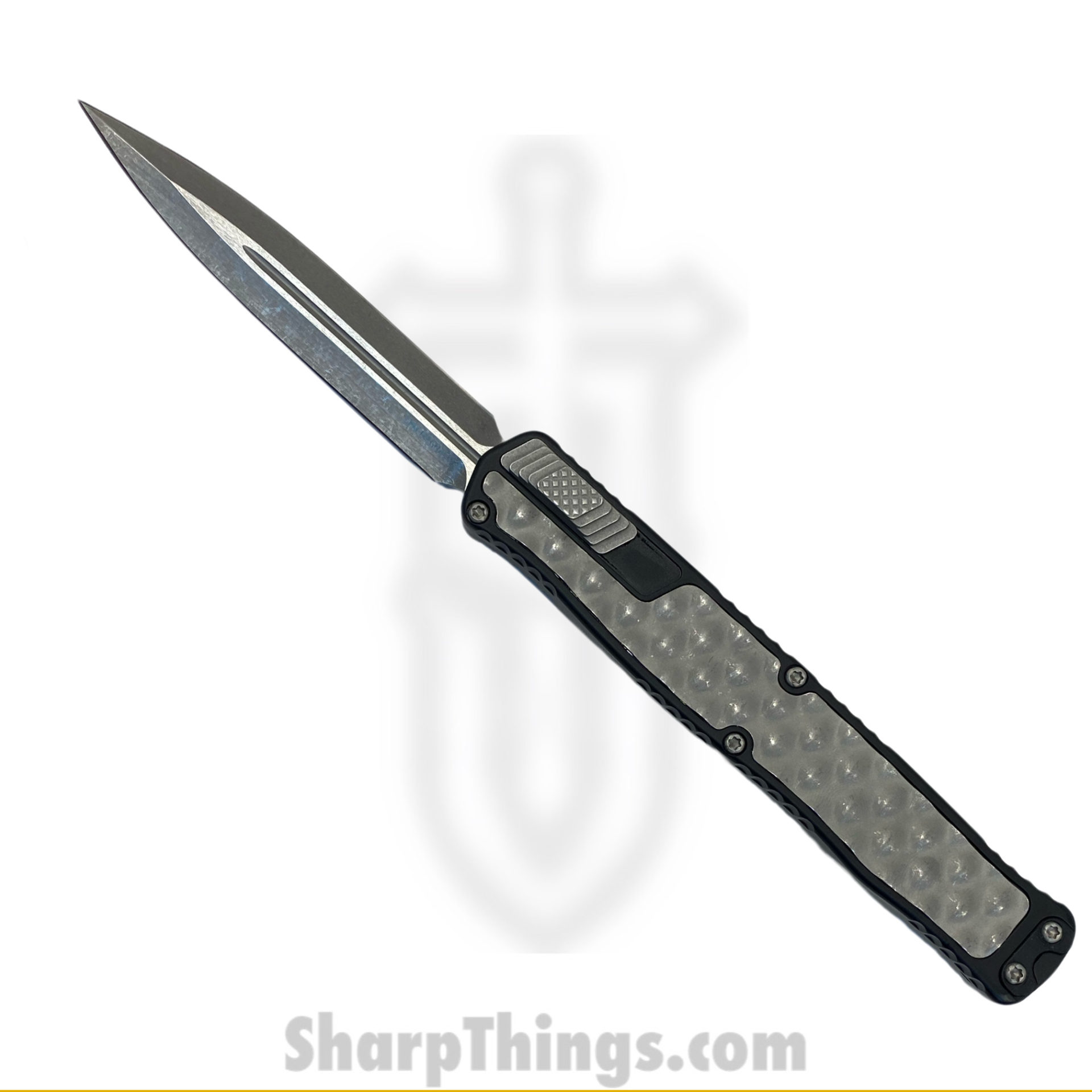Heretic Knives - H020-5A - Cleric II - OTF Automatic - Magnacut D/E - Aluminum - Battleworn Black
