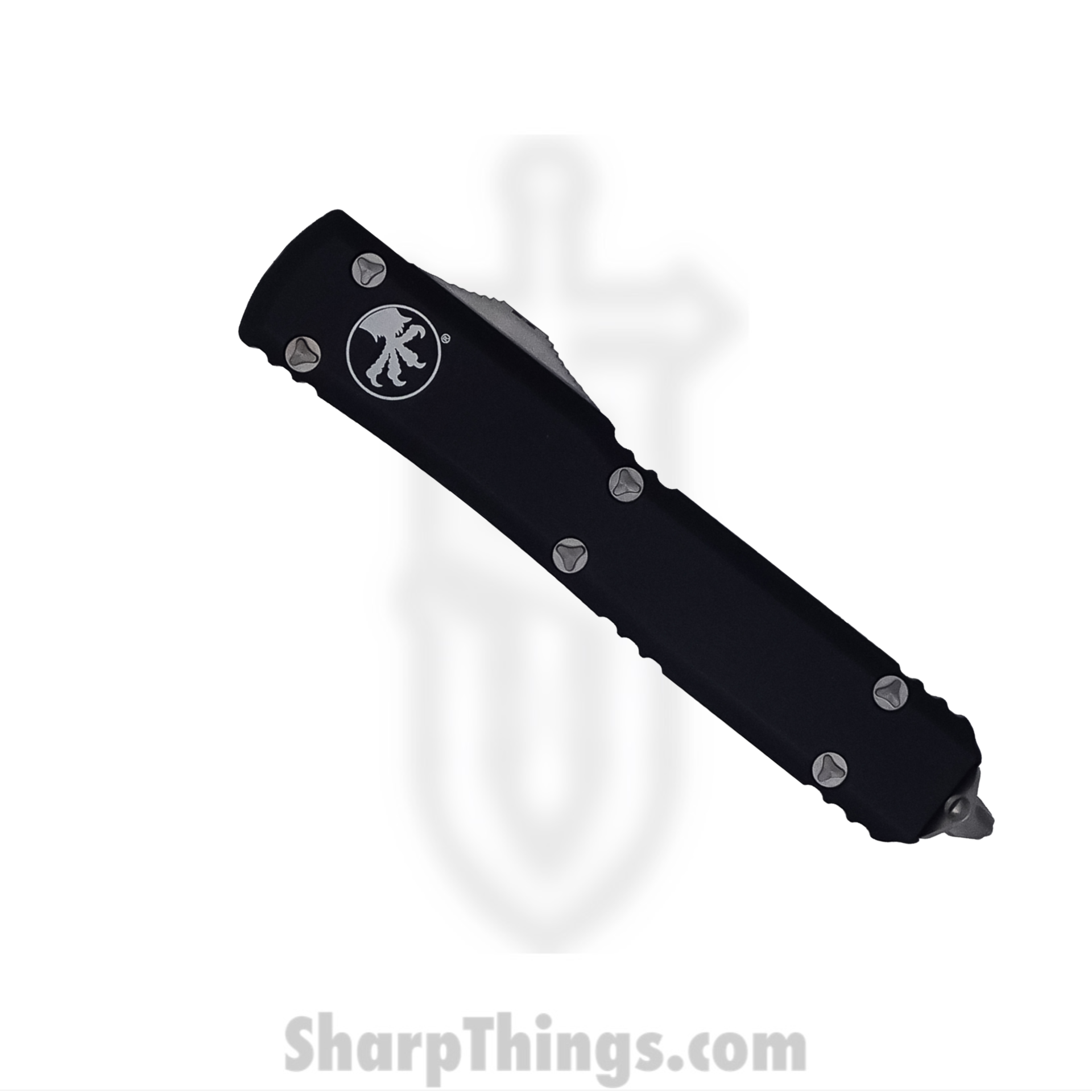 Microtech - 223-11 - Ultratech - OTF Auto - Elmax, M390, 204P Stonewash Spartan - 6061-T6 Aluminum - Black - Image 2
