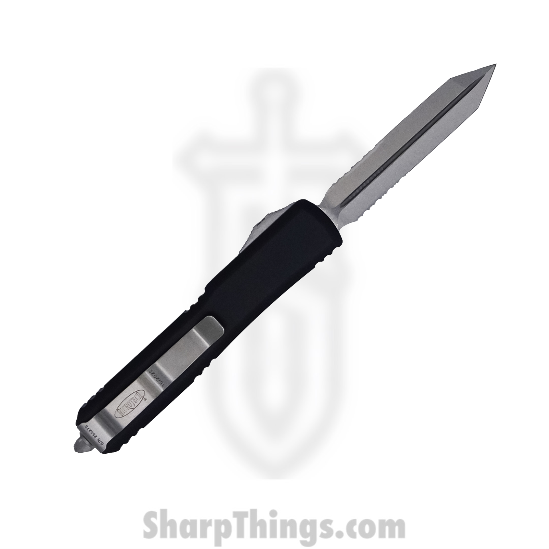Microtech - 223-11 - Ultratech - OTF Auto - Elmax, M390, 204P Stonewash Spartan - 6061-T6 Aluminum - Black - Image 4