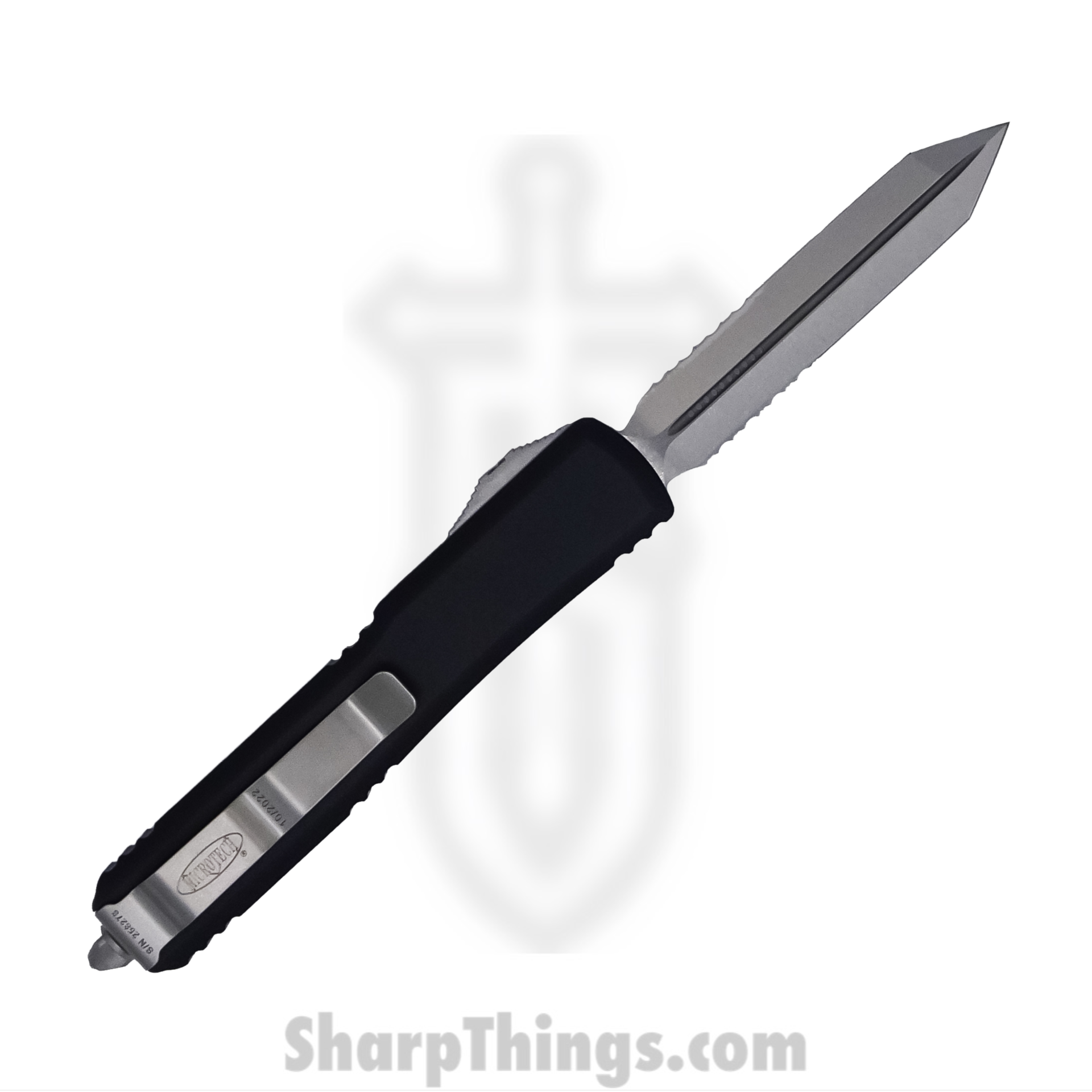 Microtech - 223-11 - Ultratech - OTF Auto - Elmax, M390, 204P Stonewash Spartan - 6061-T6 Aluminum - Black - Image 3