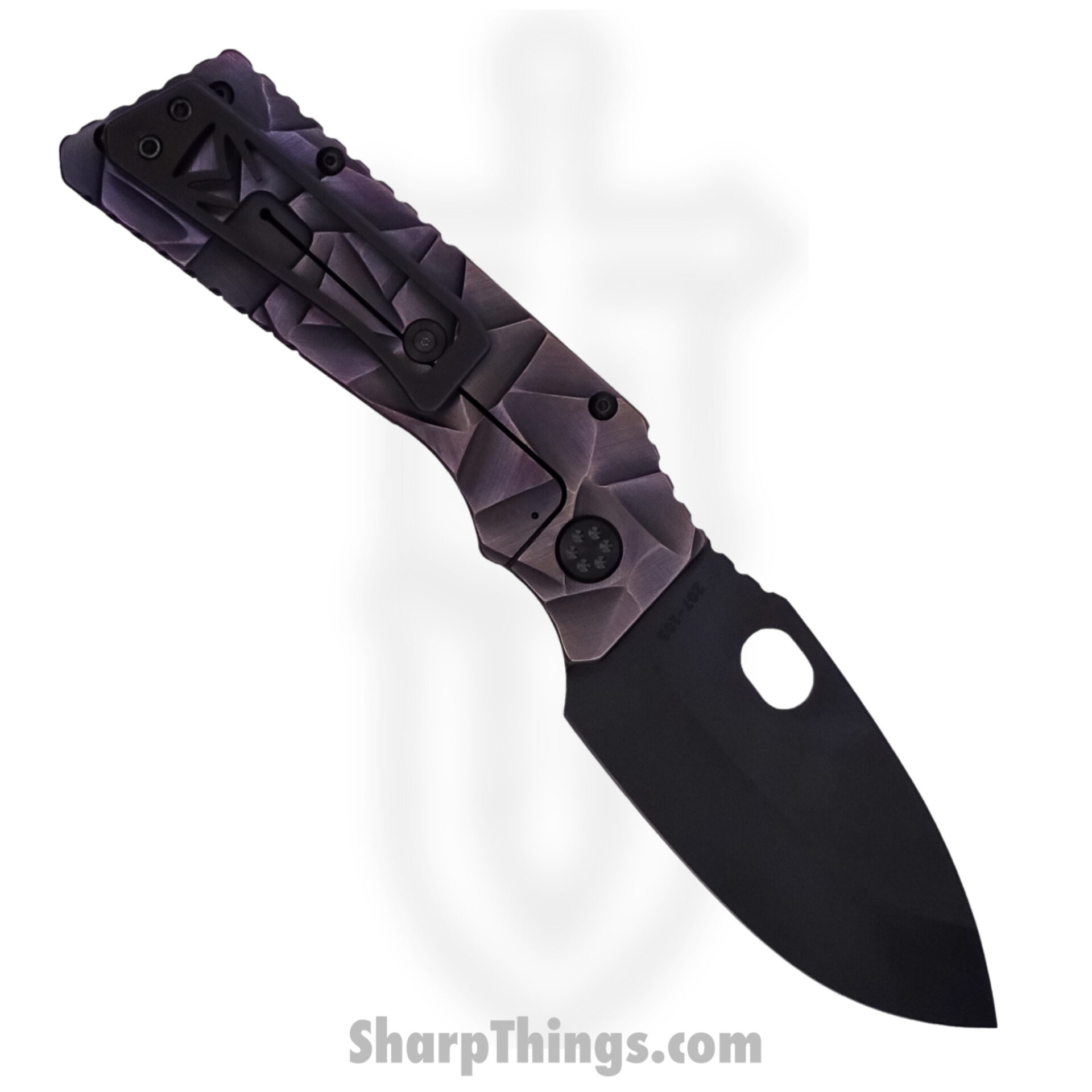 Medford Knife - MK014SPQ-38A3-TPCP-Q4 - TFF-1 Tactical Fighting Folder Knife - S35VN PVD - Violet "Stain Glass" - Image 2