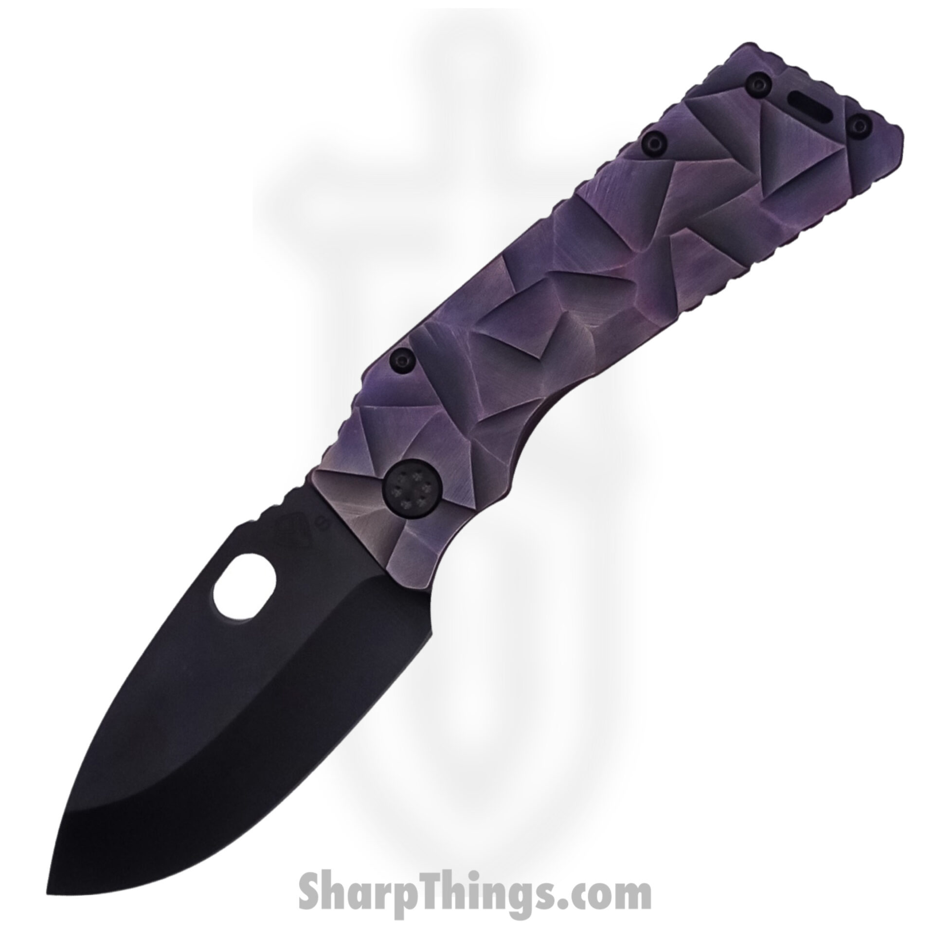 Medford Knife - MK014SPQ-38A3-TPCP-Q4 - TFF-1 Tactical Fighting Folder Knife - S35VN PVD - Violet "Stain Glass"