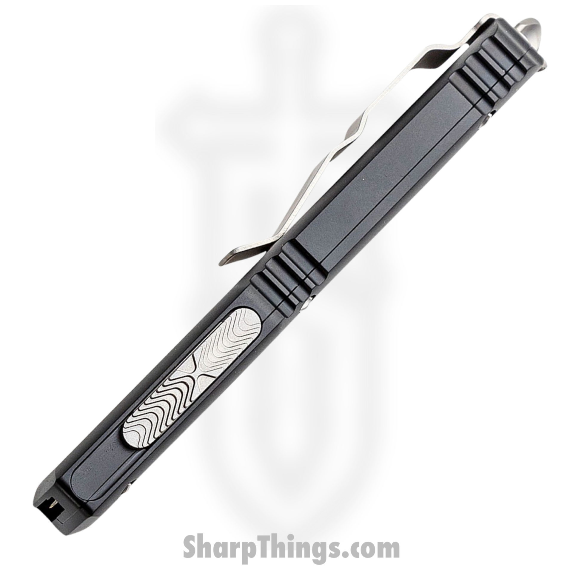 Microtech - 119W-10S - Ultratech Signature Series - OTF Auto - Elmax, M390, 204P Stonewash Warhound - 6061-T6 Aluminum - Black - Image 3