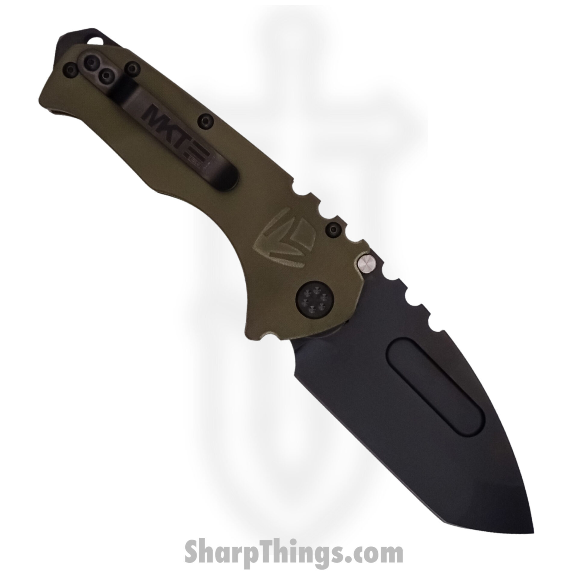 Medford Knife - MKM30DPT-1010-TPCP-BP - Scout M/P PVD Tanto Folding Knife - D2 G10 - OD Green - Image 2