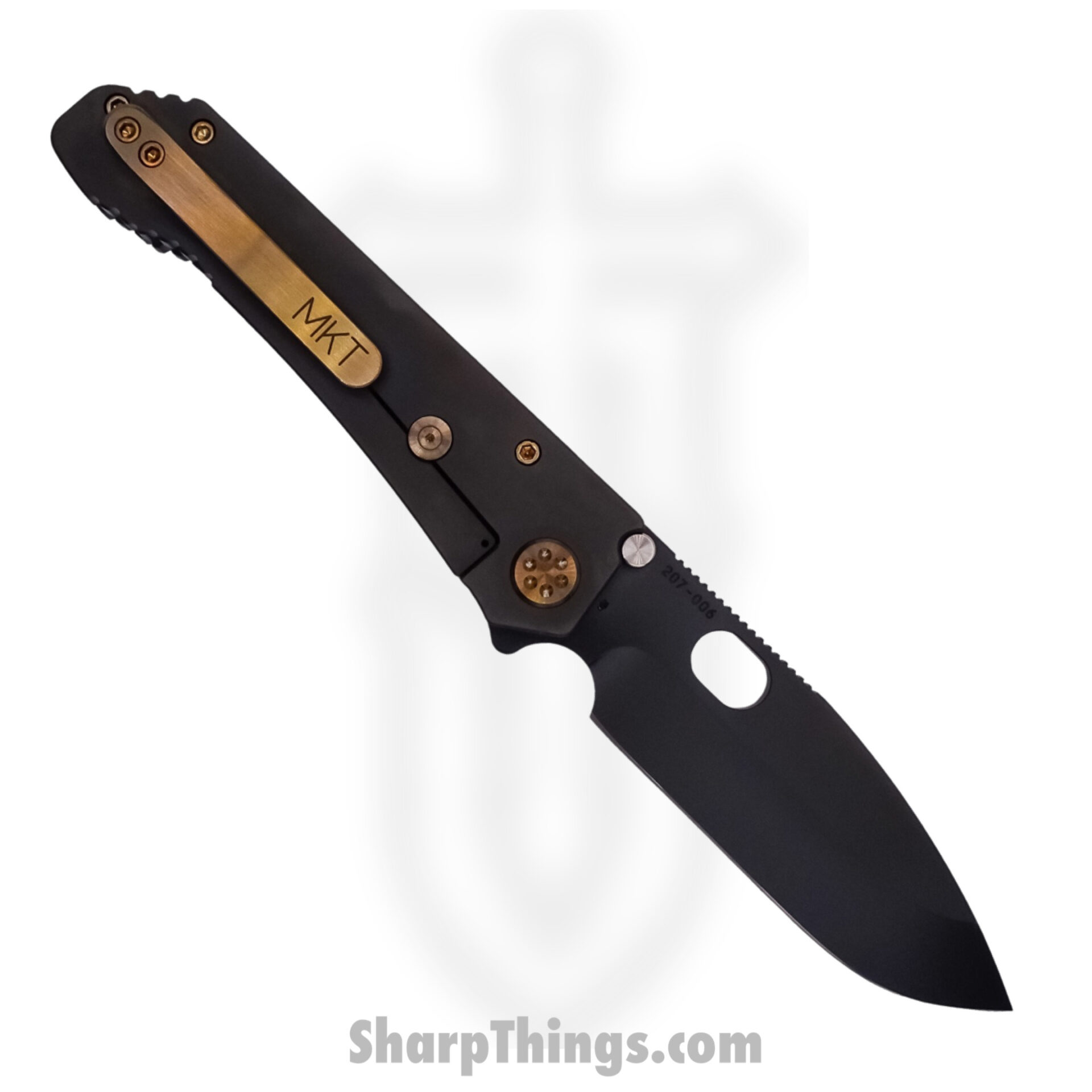 Medford Knife - MK002DPQ-30PV-T1C1-Q4 - 187 DP Folder Knife - PVD D2 Steel - Black "Ghost Flag" - Image 4
