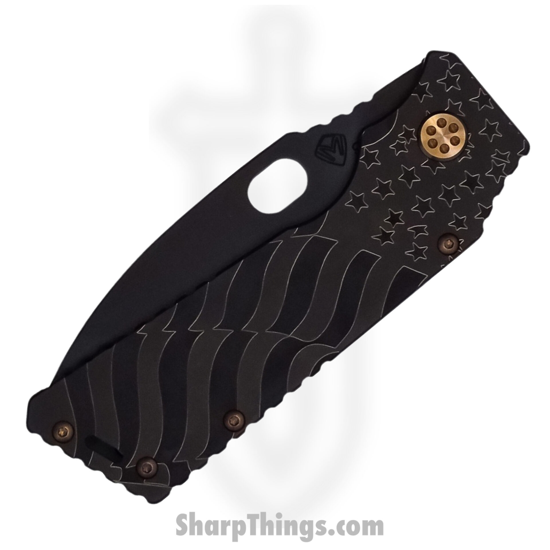 Medford Knife - MK014SPQ-30PV-T1C1-Q4 - TFF-1 Tactical Fighting Folder Knife - S35VN PVD - Bronze "American Flag" - Image 4