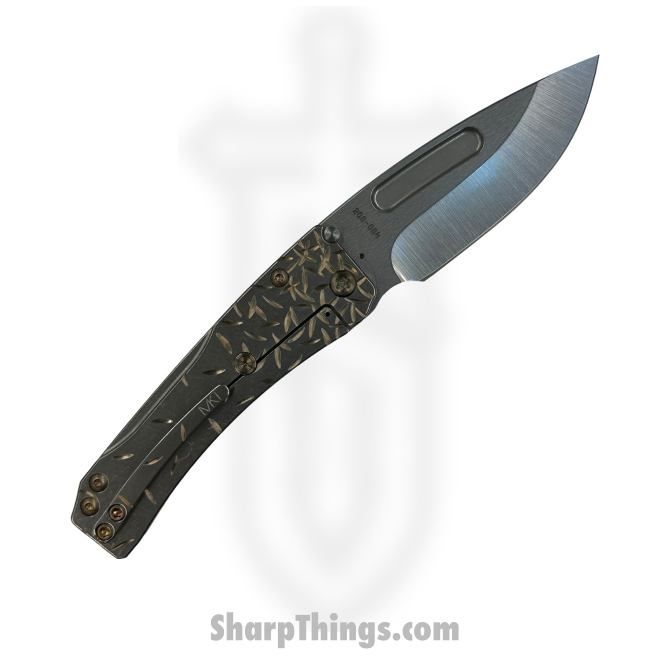 Medford Knife - MK2014TD-01TM-T1C1-Q4 - Slim Midi Drop Point Folder - Tumbled S45VN - "Jasmine Fade" - Image 4