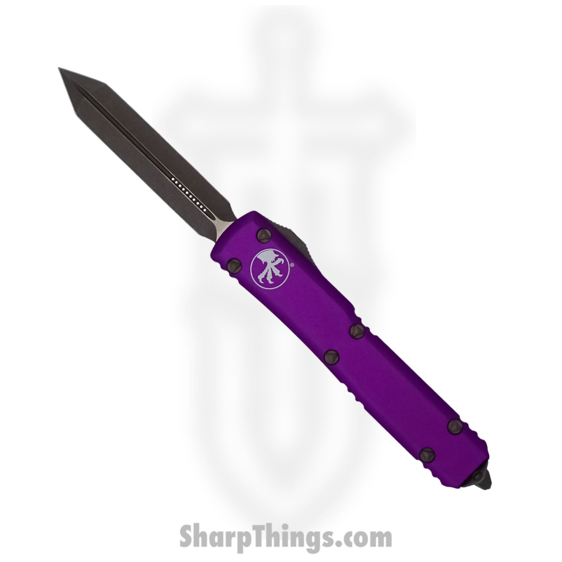Microtech - 223-13APVI - Ultratech - OTF Auto - Elmax, M390, 204P Bronze Apocalyptic Spartan - 6061-T6 Aluminum - Violet - Image 2