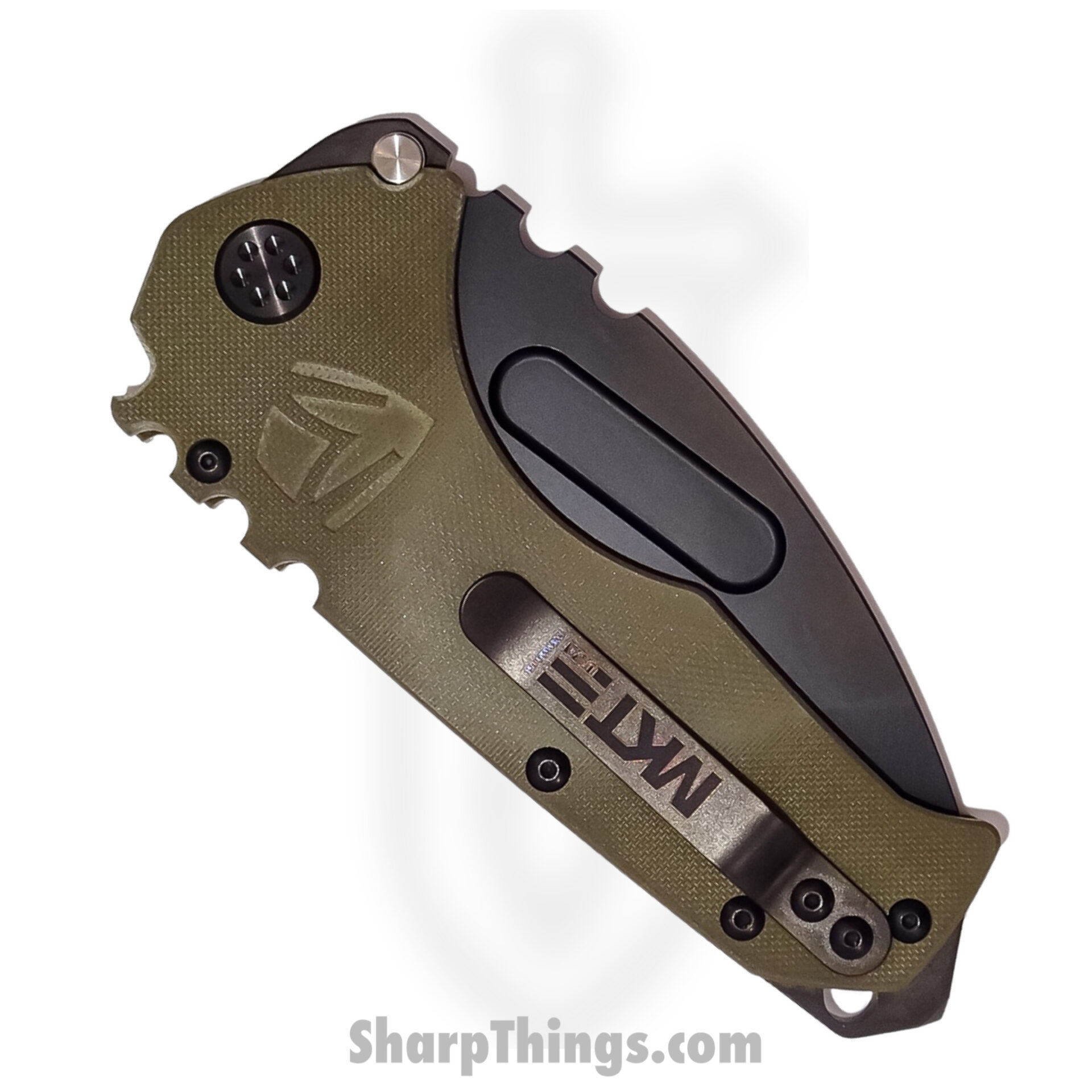 Medford Knife - MKM30DPT-1010-TPCP-BP - Scout M/P PVD Tanto Folding Knife - D2 G10 - OD Green - Image 4