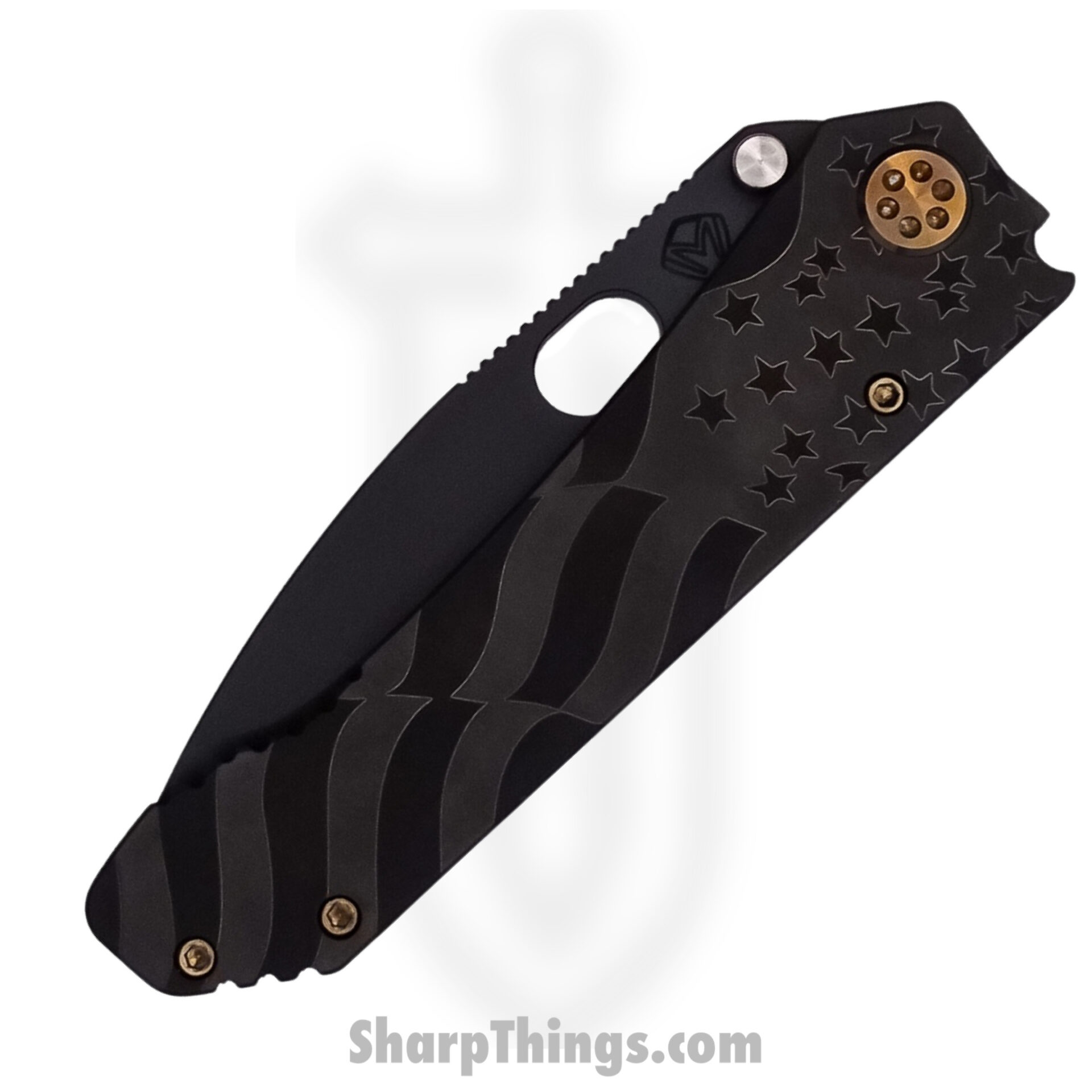 Medford Knife - MK002DPQ-30PV-T1C1-Q4 - 187 DP Folder Knife - PVD D2 Steel - Black "Ghost Flag" - Image 3