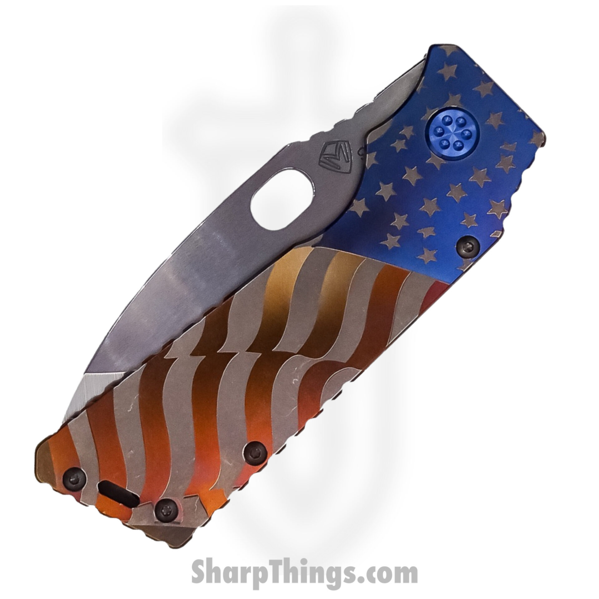 Medford Knife - MK014STQ-36A1-T2C2-Q4 - TFF-1 Tactical Fighting Folder Knife - S35VN Tumbled - Bronze "Full-Color American Flag" - Image 4