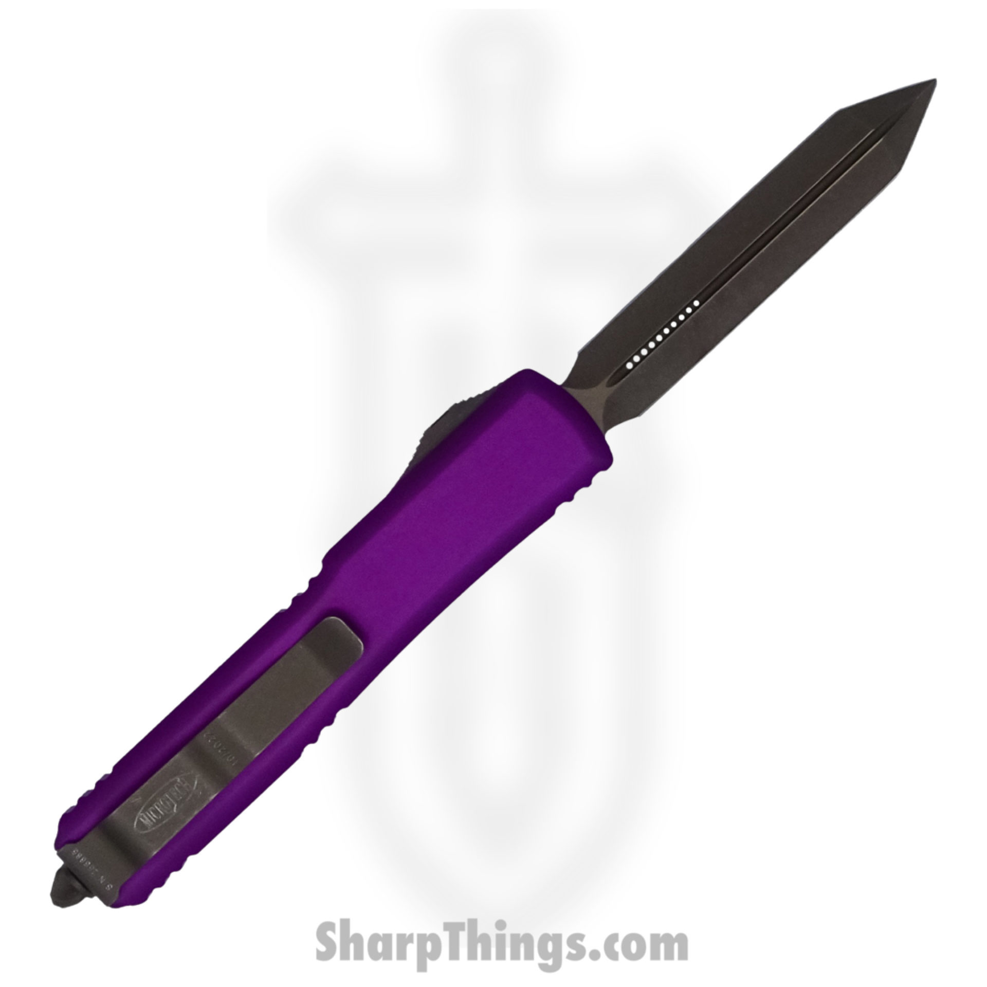 Microtech - 223-13APVI - Ultratech - OTF Auto - Elmax, M390, 204P Bronze Apocalyptic Spartan - 6061-T6 Aluminum - Violet