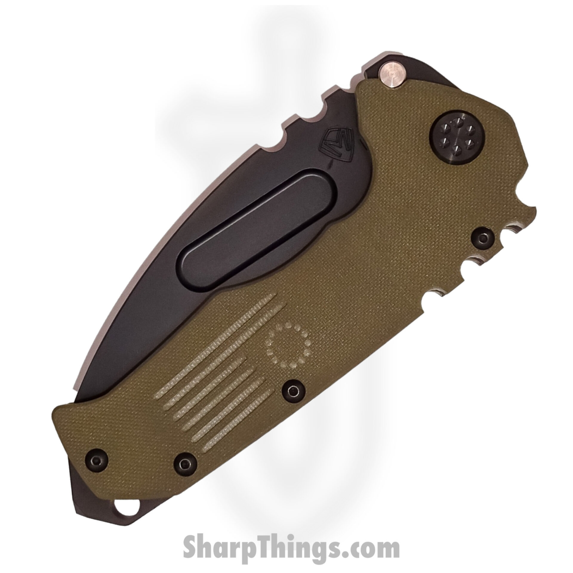Medford Knife - MKM30DPT-1010-TPCP-BP - Scout M/P PVD Tanto Folding Knife - D2 G10 - OD Green - Image 3