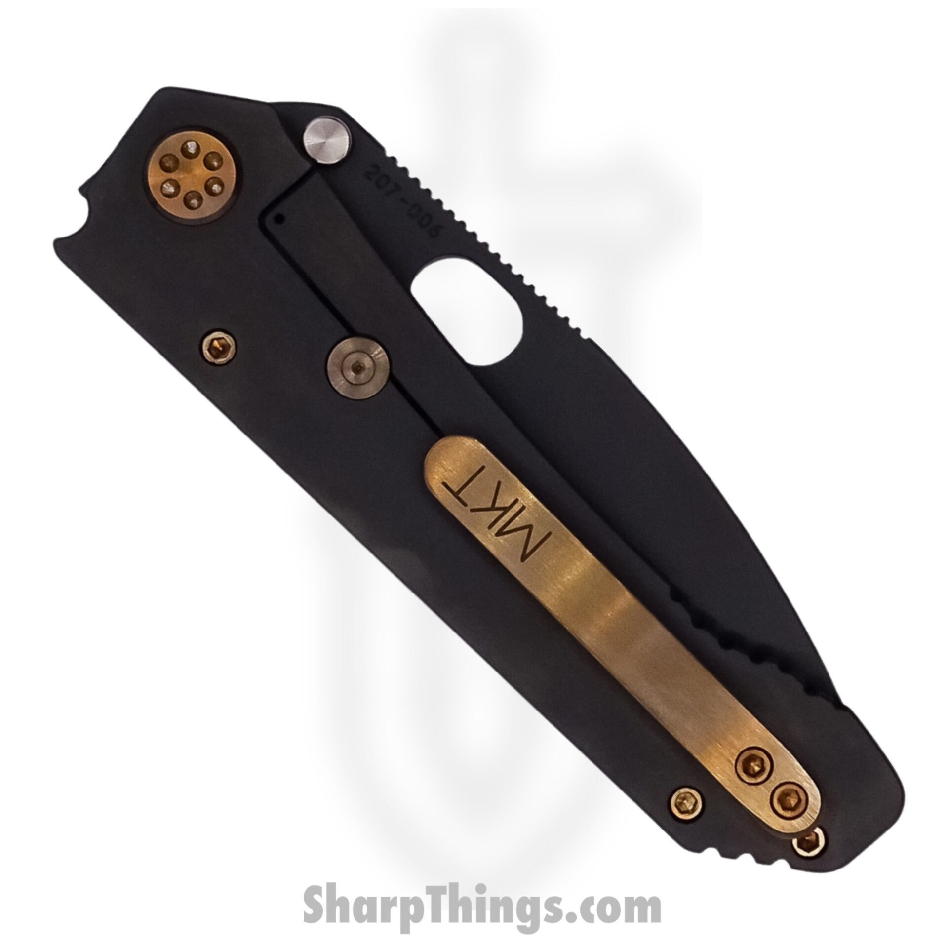 Medford Knife - MK002DPQ-30PV-T1C1-Q4 - 187 DP Folder Knife - PVD D2 Steel - Black "Ghost Flag" - Image 2