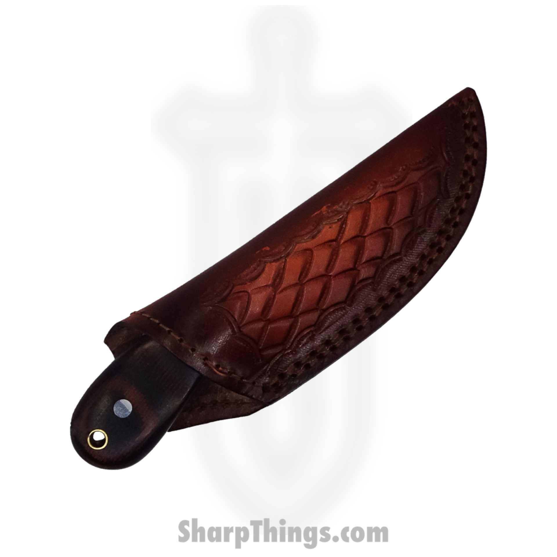 TEB - TEB-0006 - 3" Fixed Blade - Fixed Blade Knife - Damascus - Micarta - Black Green - Image 3