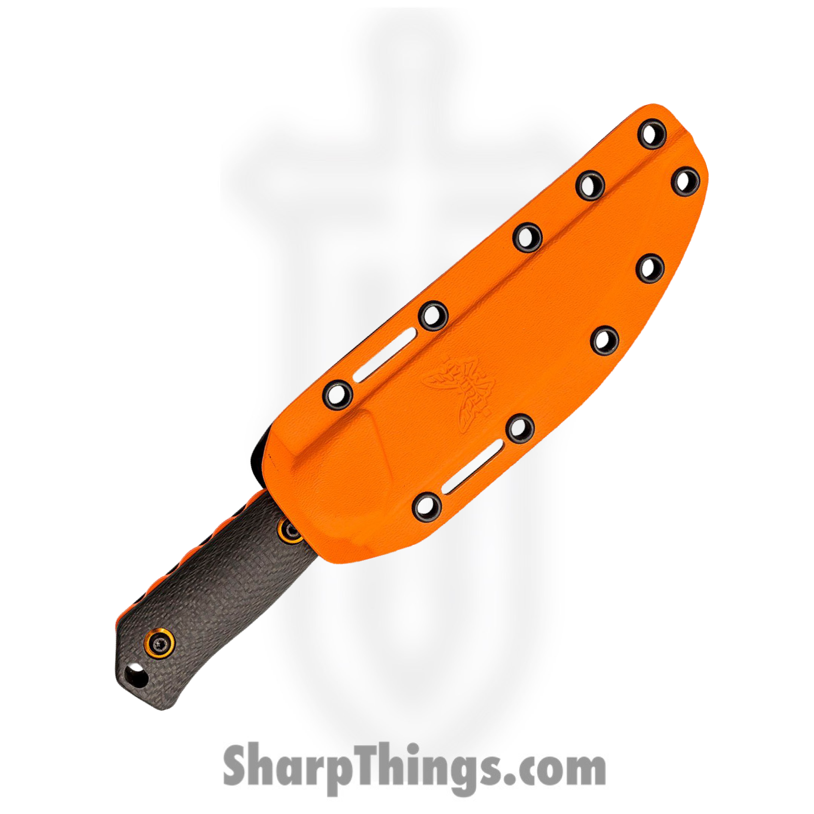 Benchmade - 15600OR - Raghorn - Fixed Blade Knife - CPM CruWear Coated Drop Point - Carbon Fiber - Black Orange - Image 4