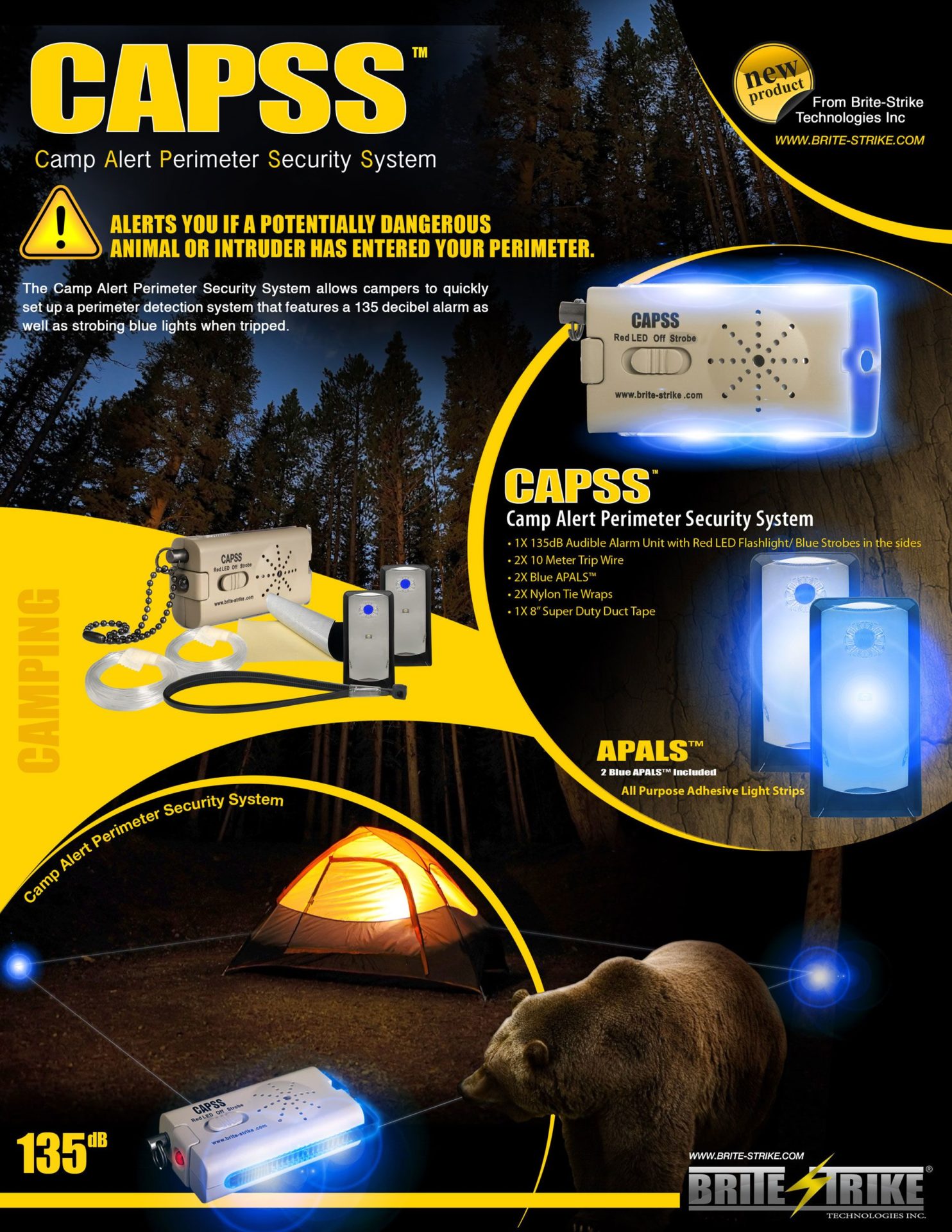 Brite-Strike - BSCAPSS3 - Camp Alert Perimeter Security System - Aluminum - Tan - Image 3