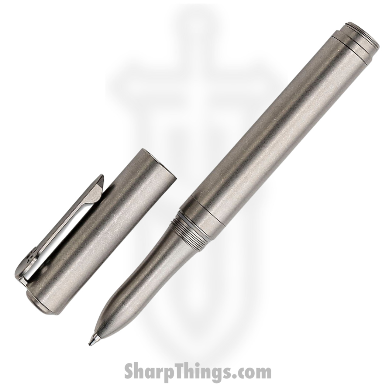Chaves Knives - PEN-TC-SWTI - Twist Cap Pen - Titanium - Stonewash