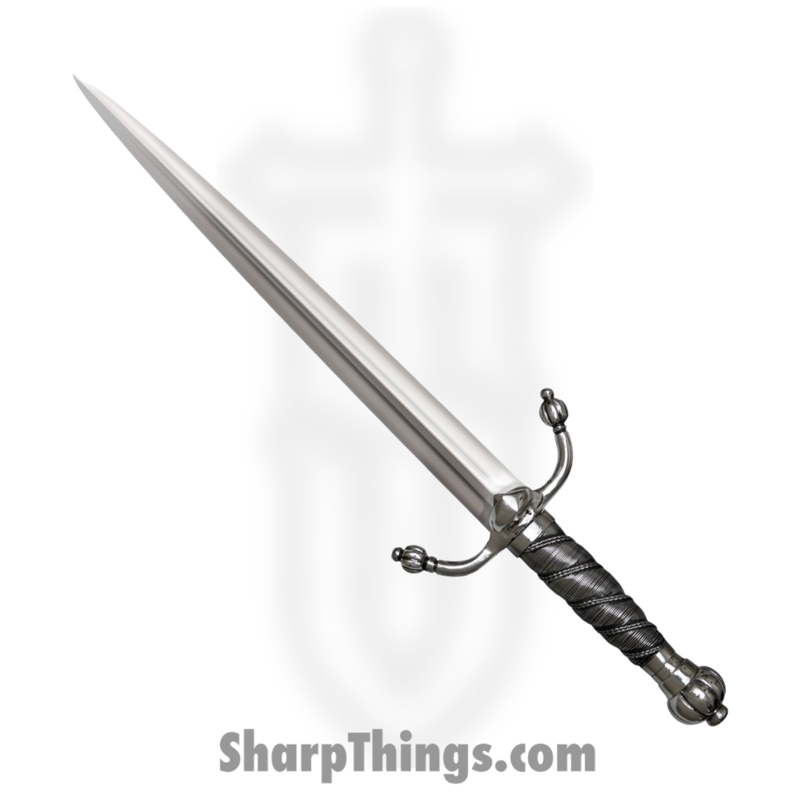 Cold Steel - CS88CLMD - Colichemarde - Fixed Blade Knife - 1060 HC Satin Dagger - Steel - Black
