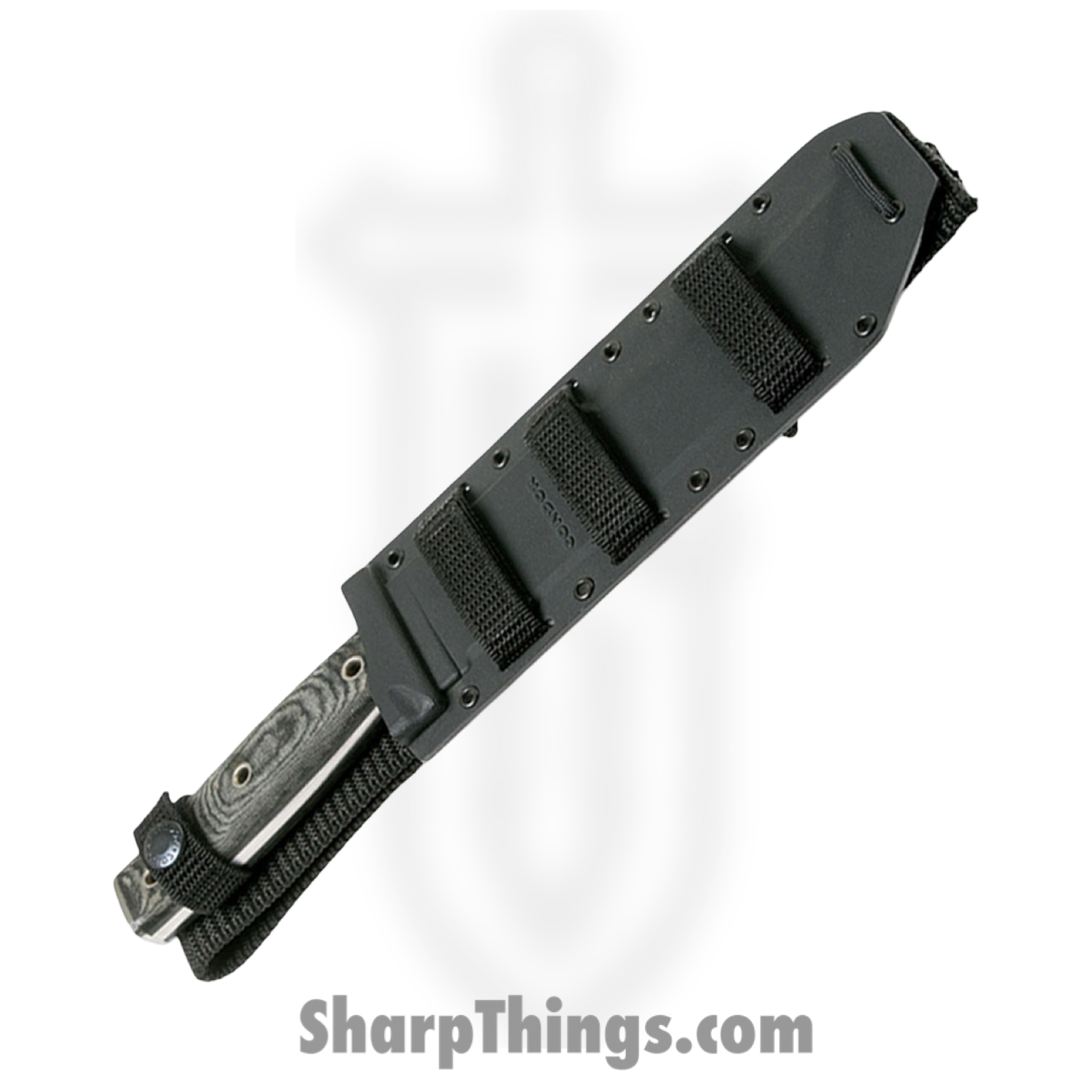 Condor Tool & Knife - CTK180675 - Operator Bowie - Fixed Blade Knife - 1075 HC Coated Clip Point - Micarta - Black Gray - Image 4