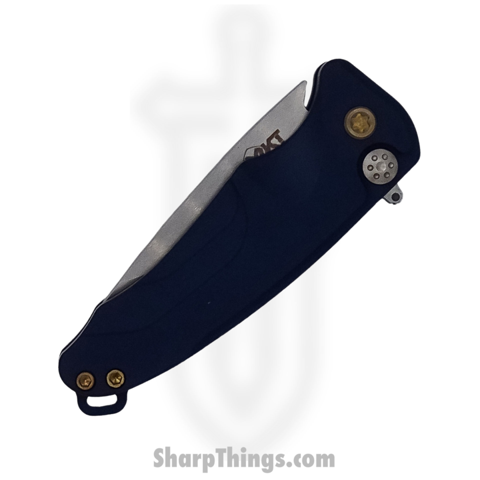 Medford Knife - MK0394TQ-44AU-T1C1-Q4 - Smooth Criminal Button Lock Folder - Tumbled S45VN - Blue - Image 4