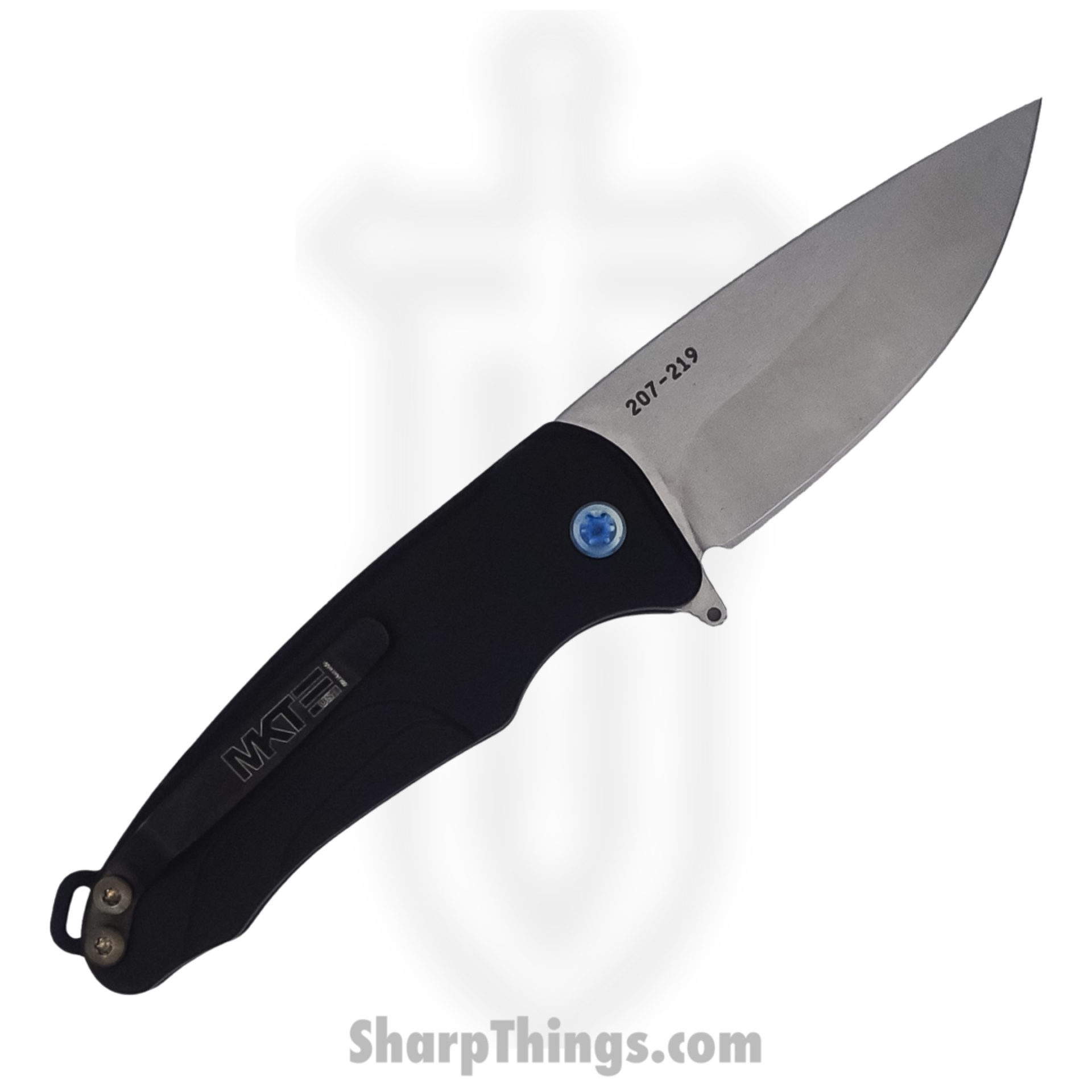 Medford Knife - MK0394TQ-42AB-TFCP-Q4 - Smooth Criminal Button Lock Folder - Tumbled S45VN - Black - Image 4