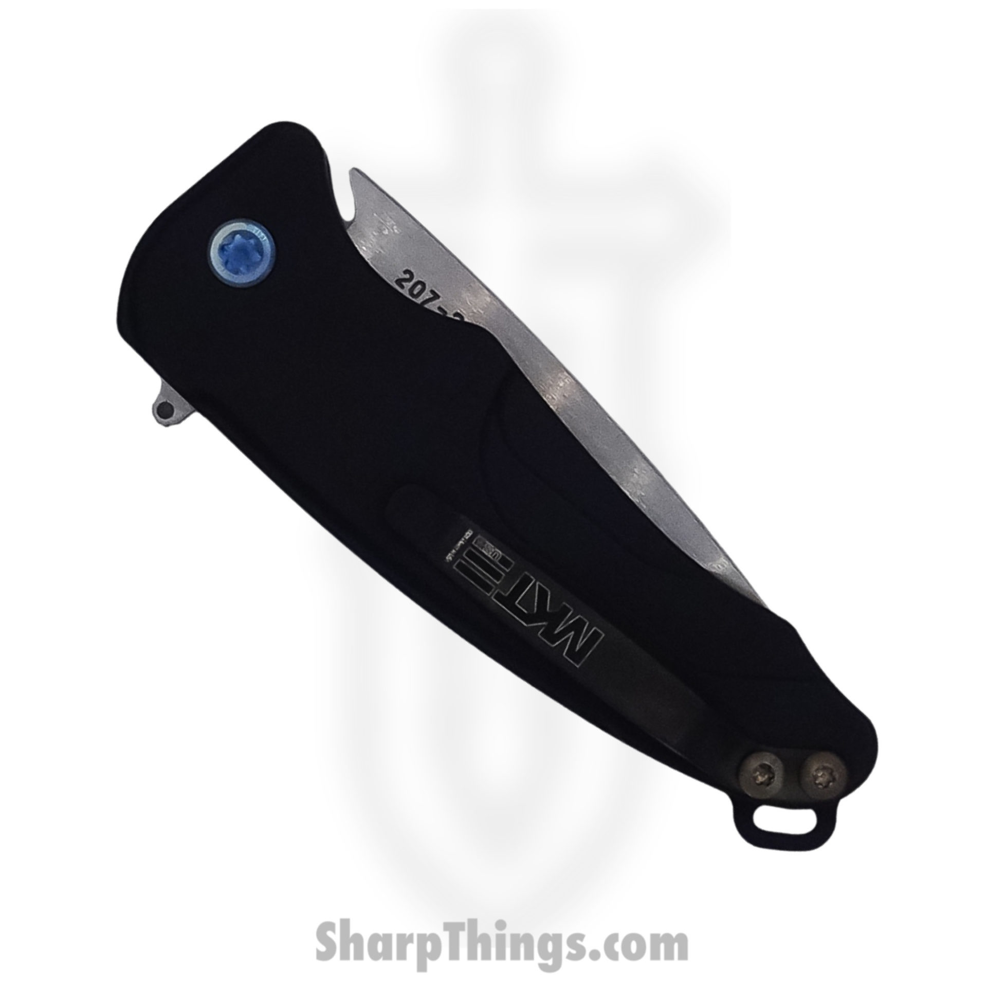 Medford Knife - MK0394TQ-42AB-TFCP-Q4 - Smooth Criminal Button Lock Folder - Tumbled S45VN - Black - Image 3